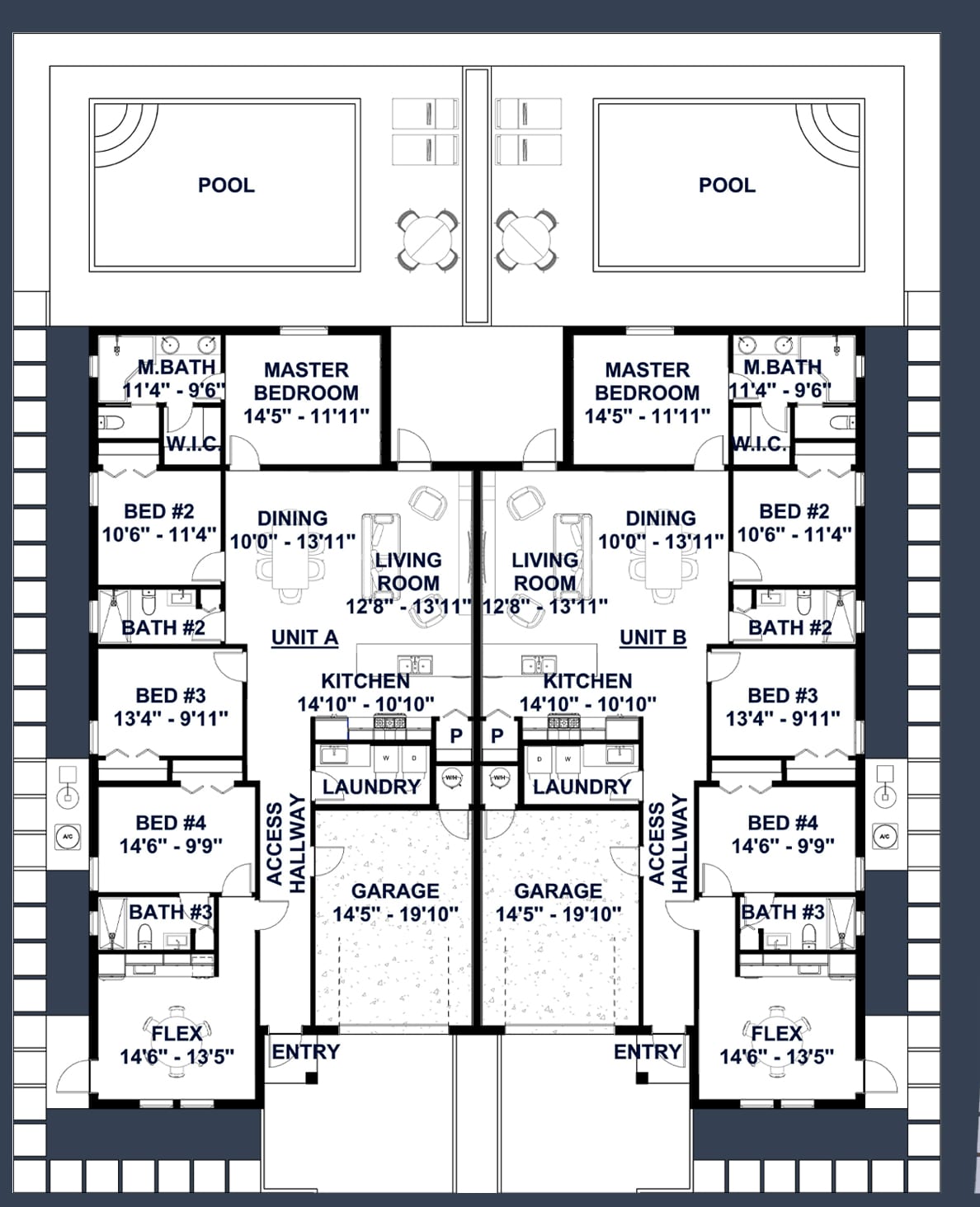 Acheron 2D floor plan with dimensions