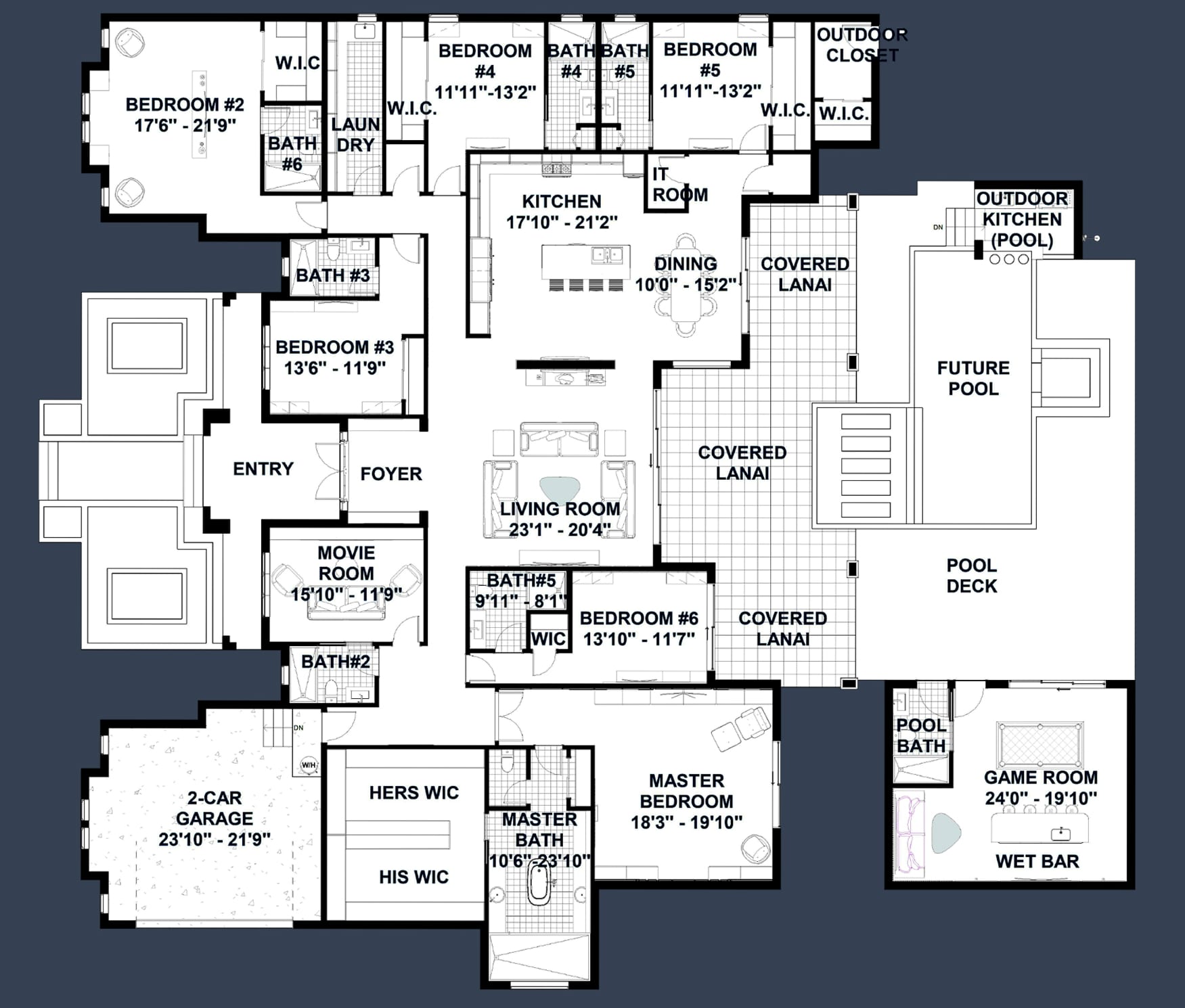 Achlys 2D floor plan with dimensions