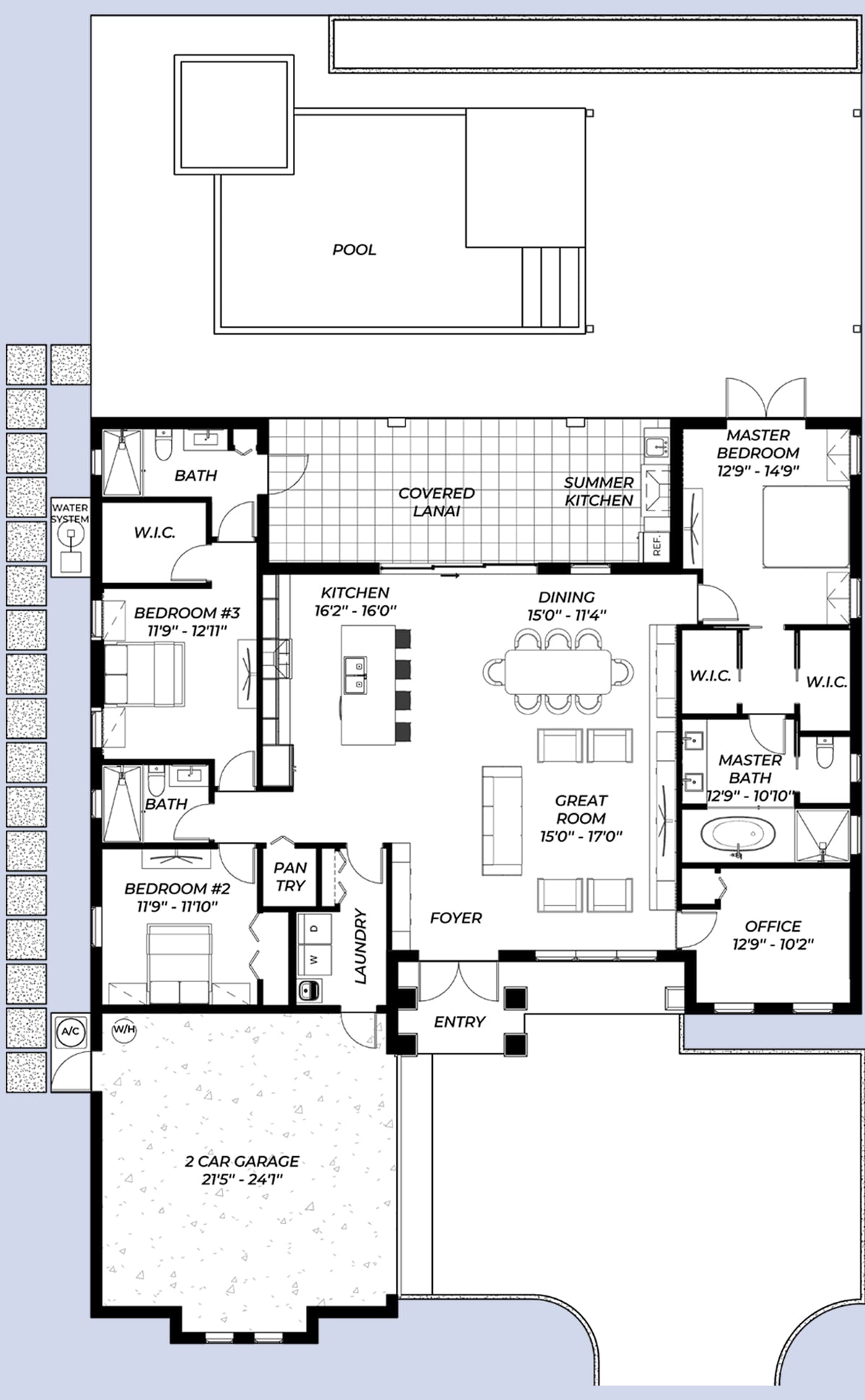 Acis 2D floor plan with dimensions
