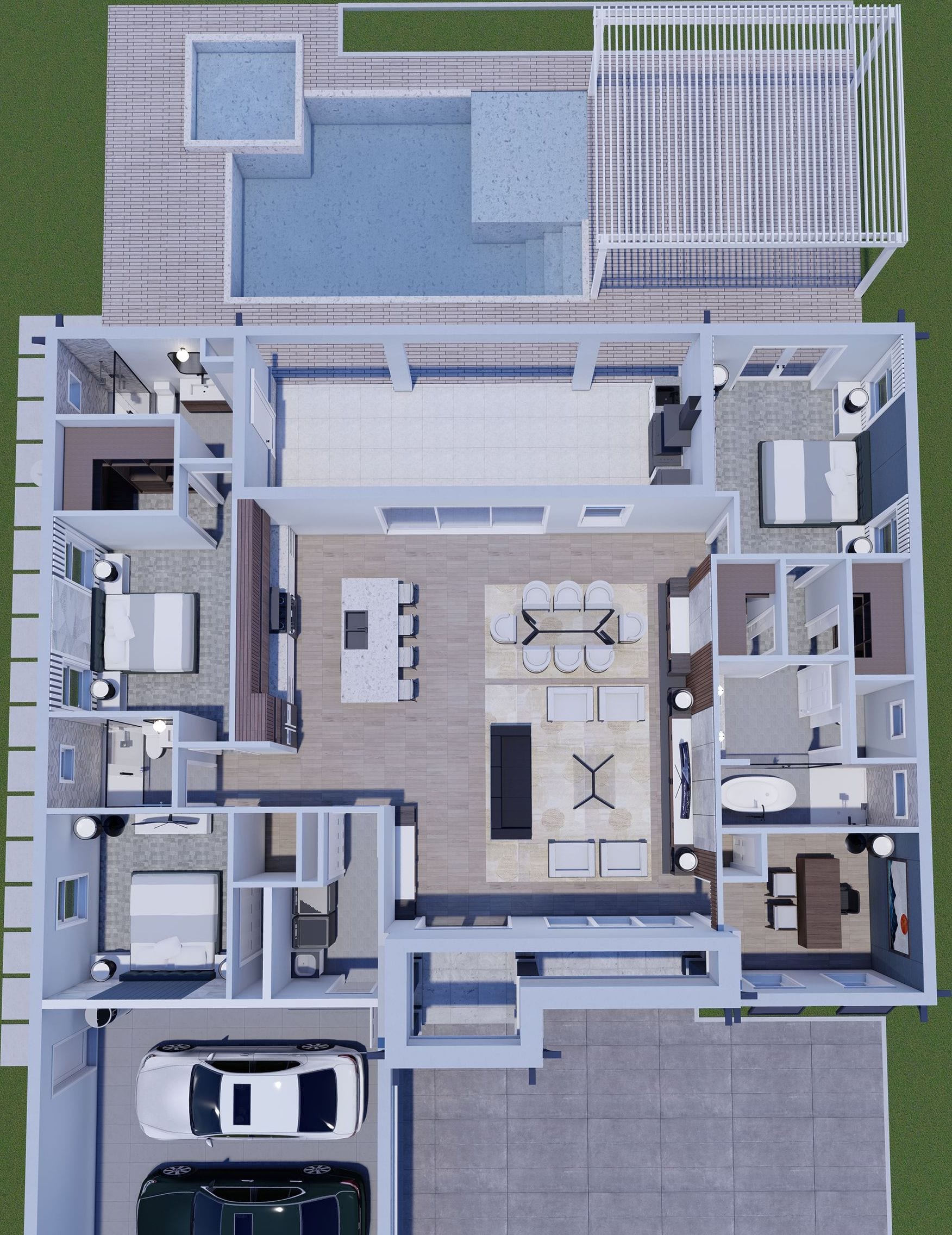 Acis 3D floor plan, top-down