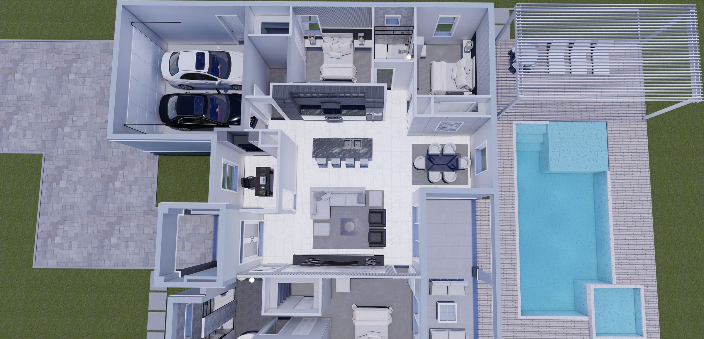Adikia M1 3D floor plan, side view