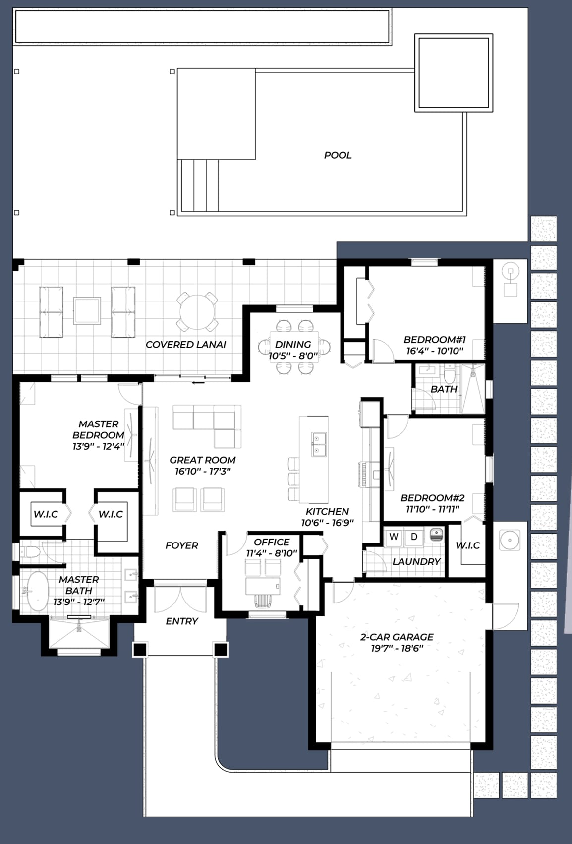 Adikia 2D floor plan with dimensions