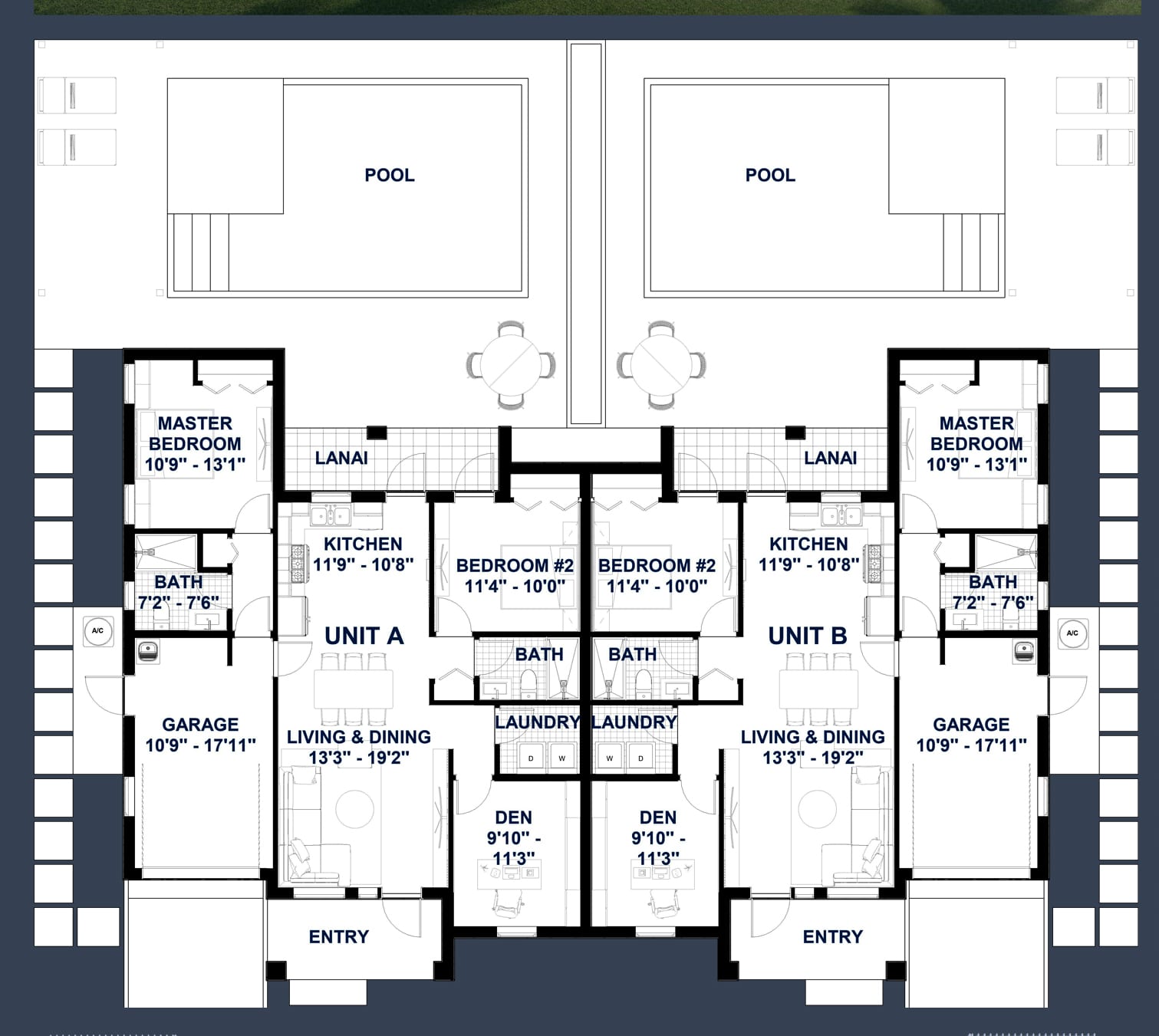 Aeson M1 2D floor plan with dimensions