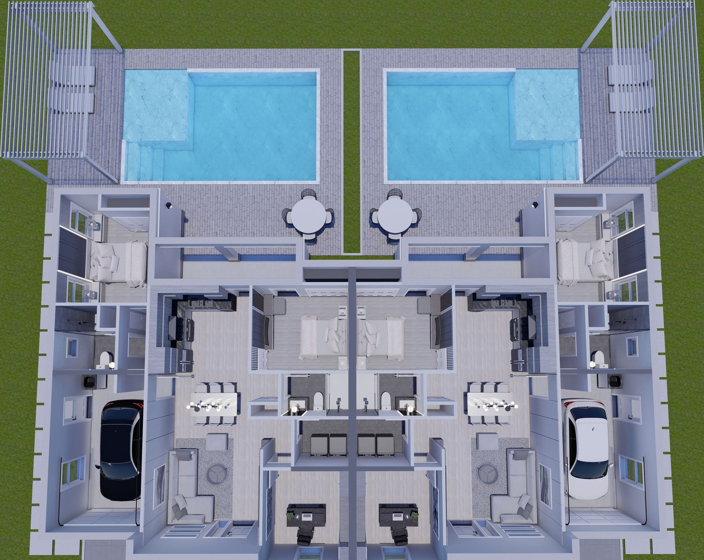 Aeson M1 3D floor plan, top-down