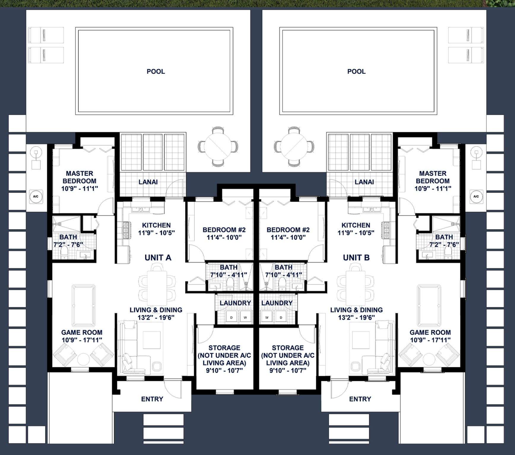 Aeson M2 2D floor plan with dimensions