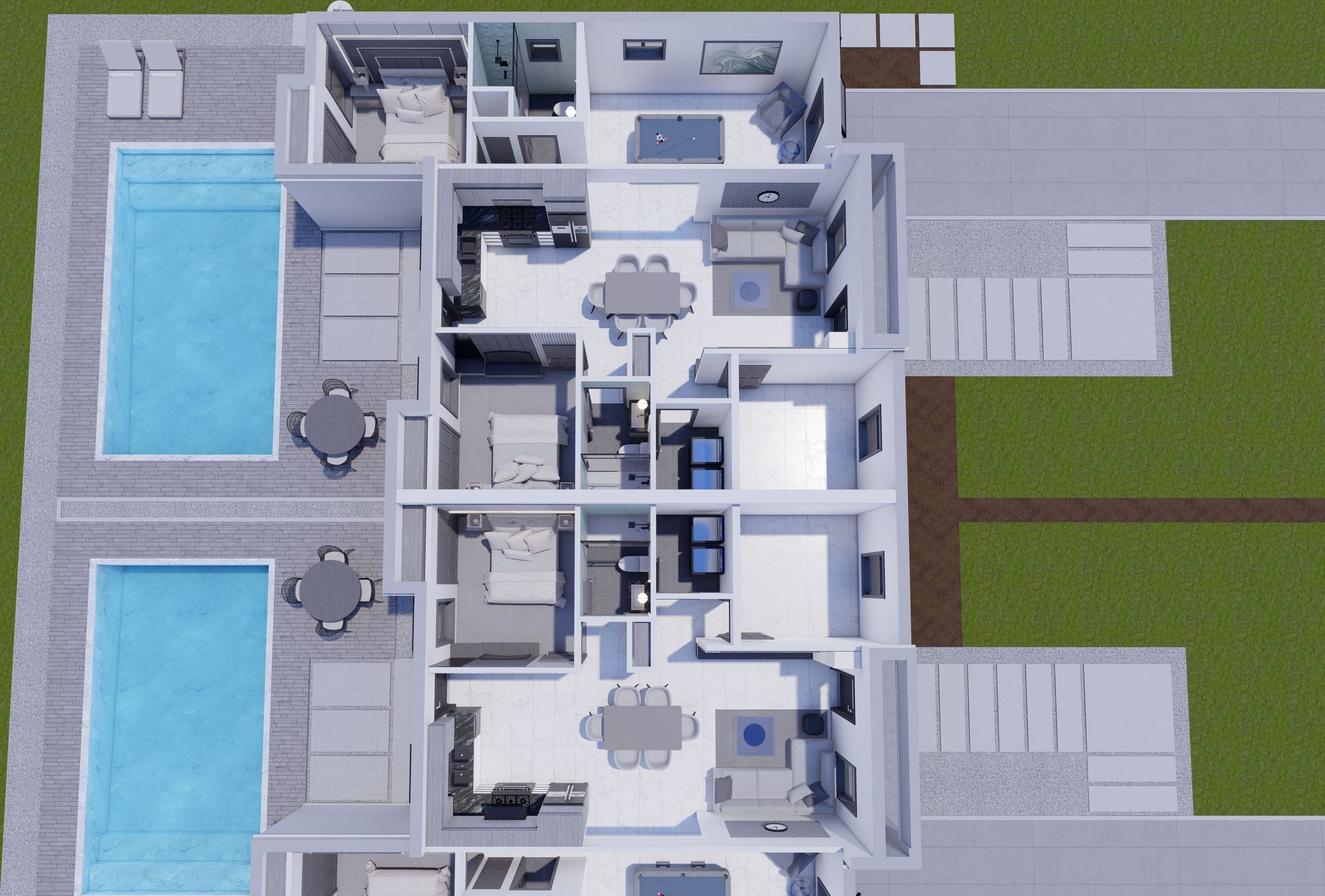 Aeson M2 3D floor plan, side view