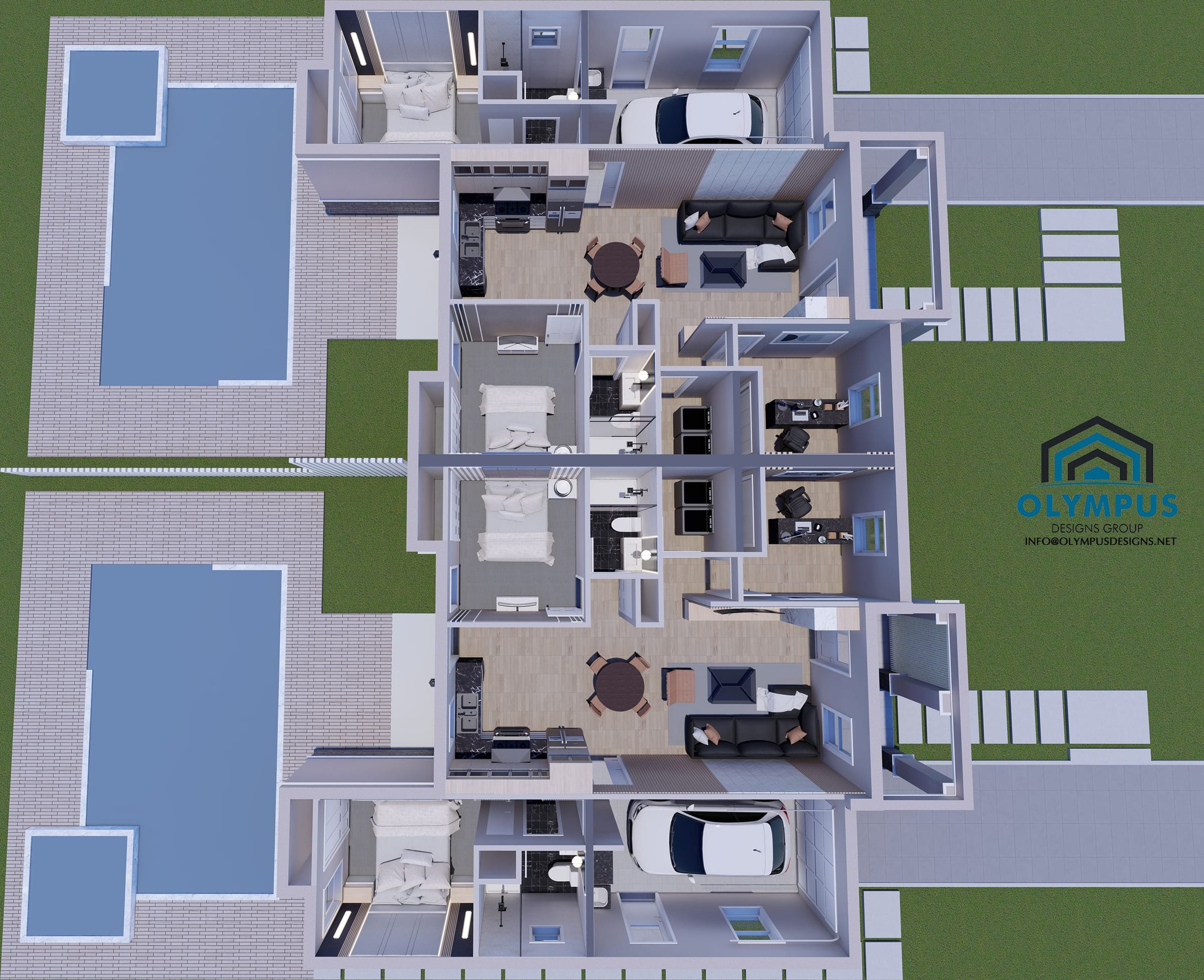Aeson 3D floor plan, side view