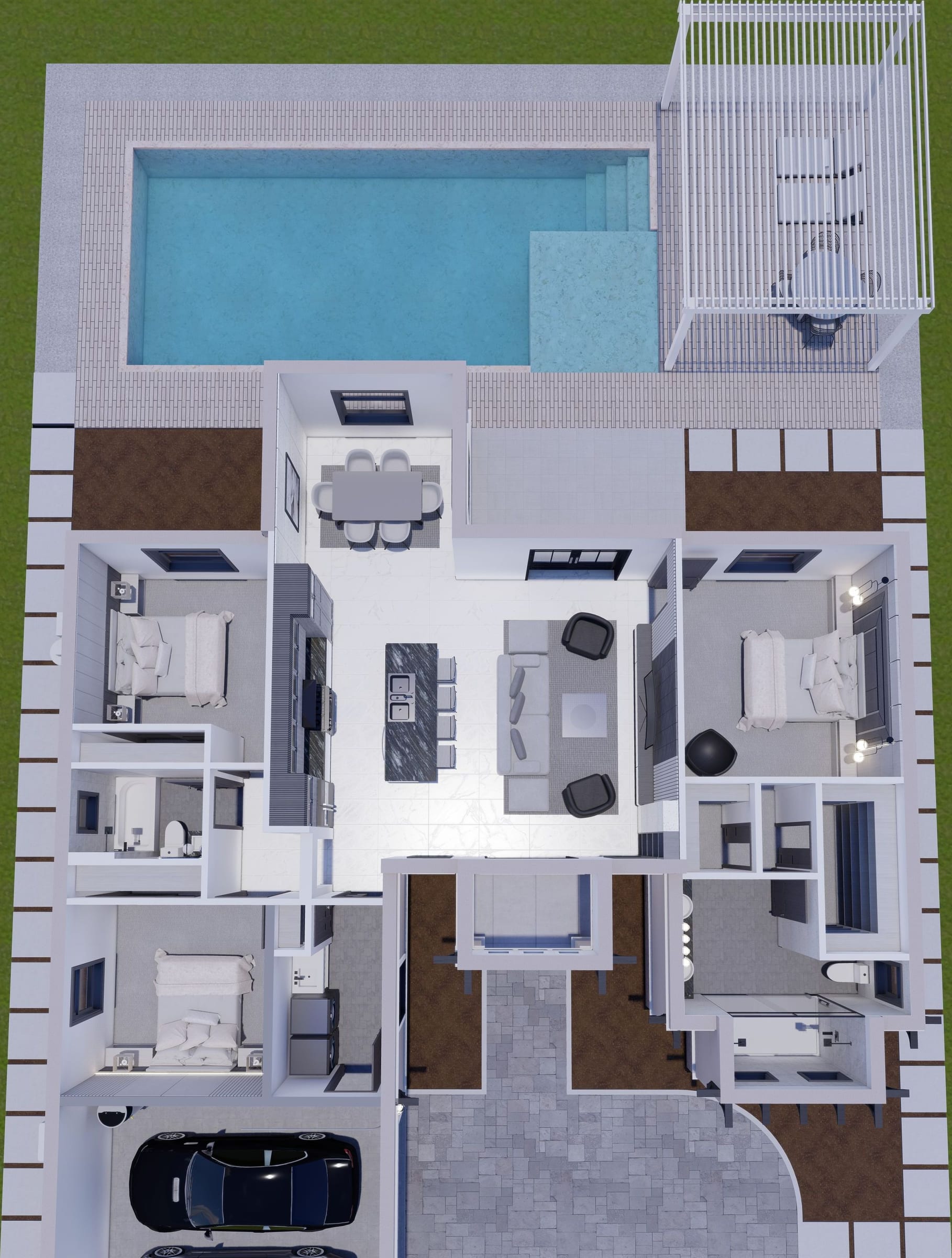 Agon 3D floor plan, top-down