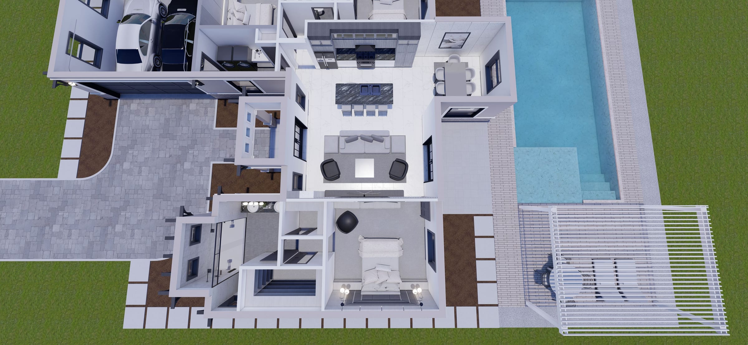 Agon 3D floor plan, side view
