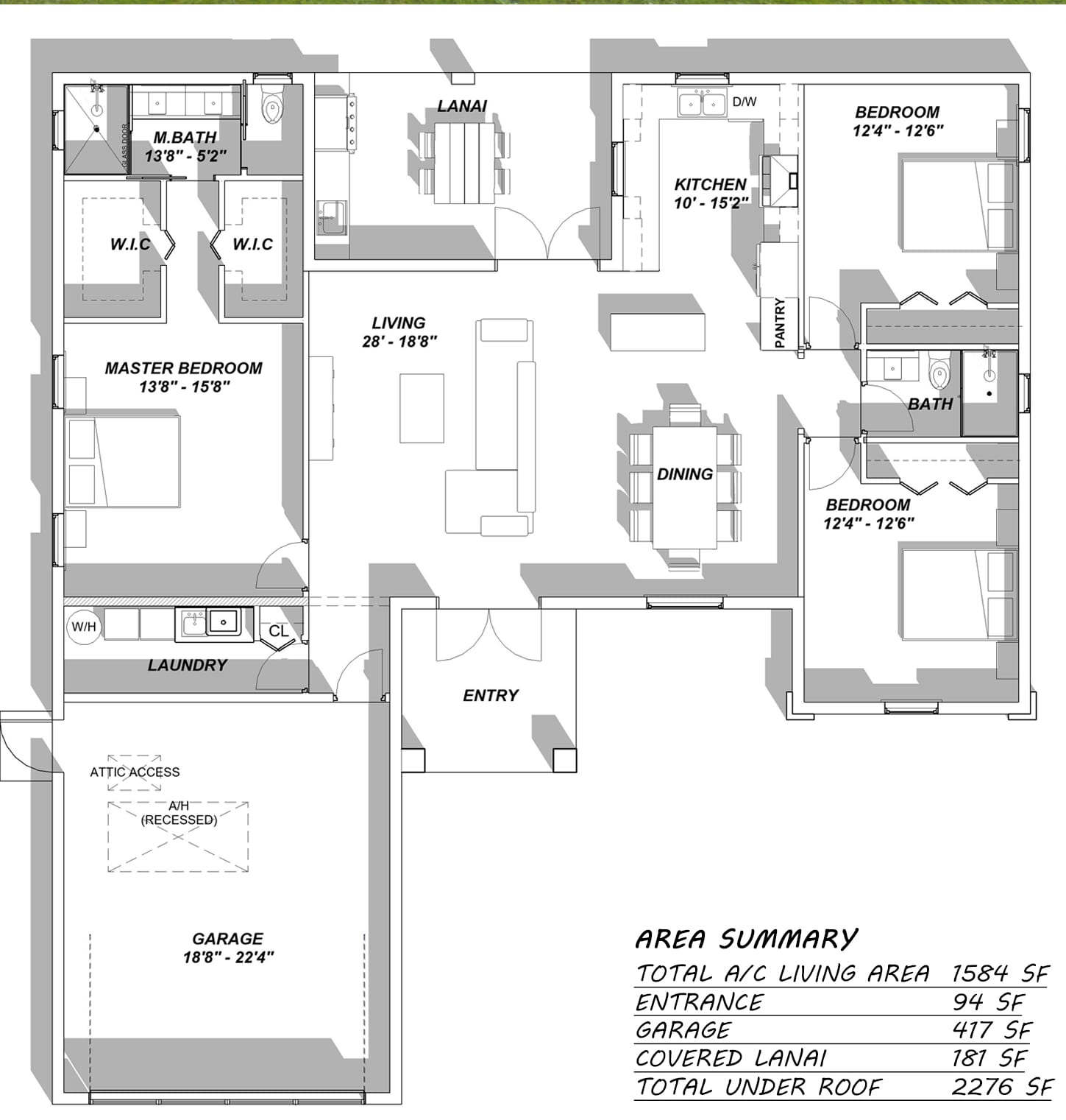 Aidos 2D floor plan with dimensions