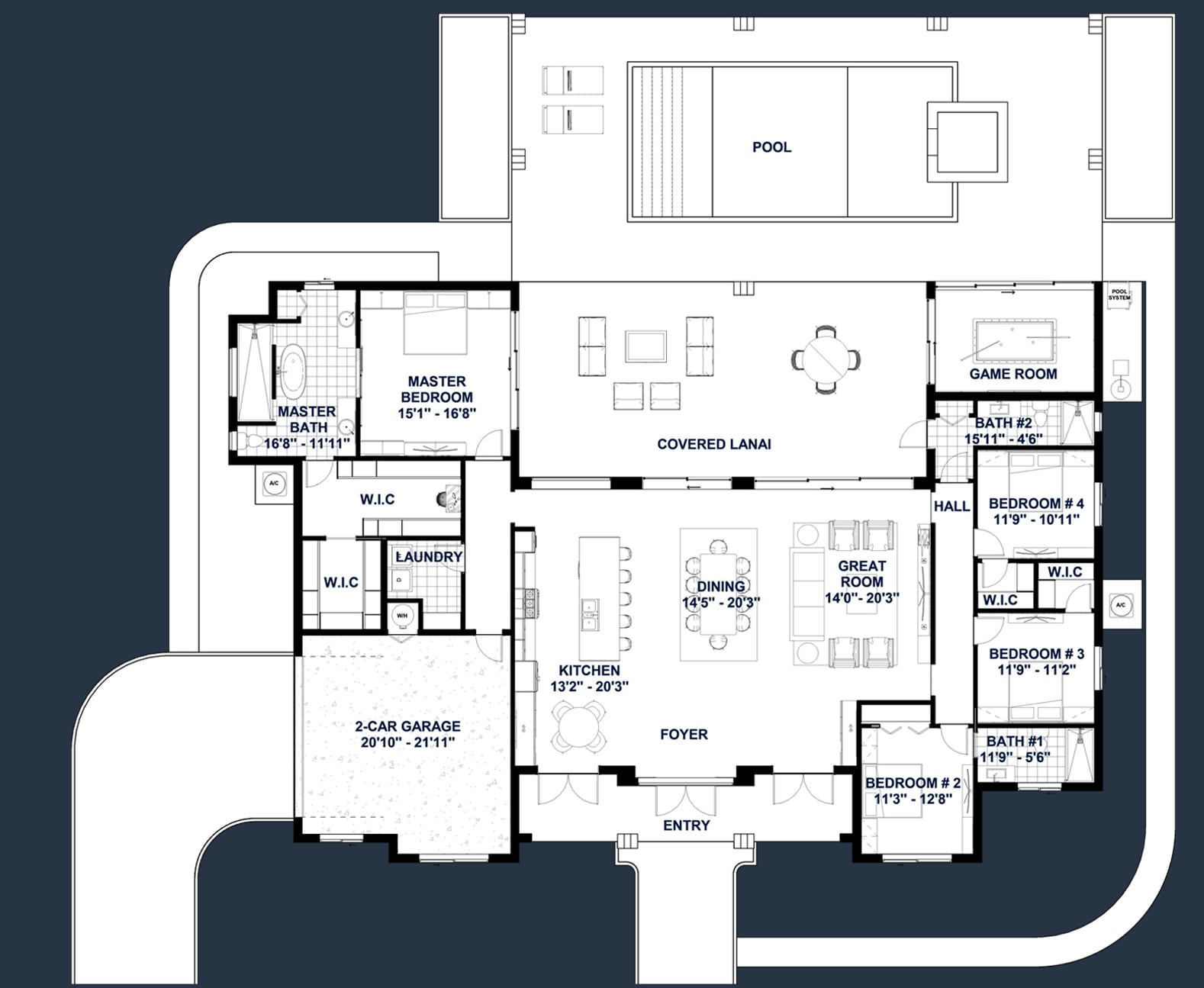 Aion M1 2D floor plan with dimensions