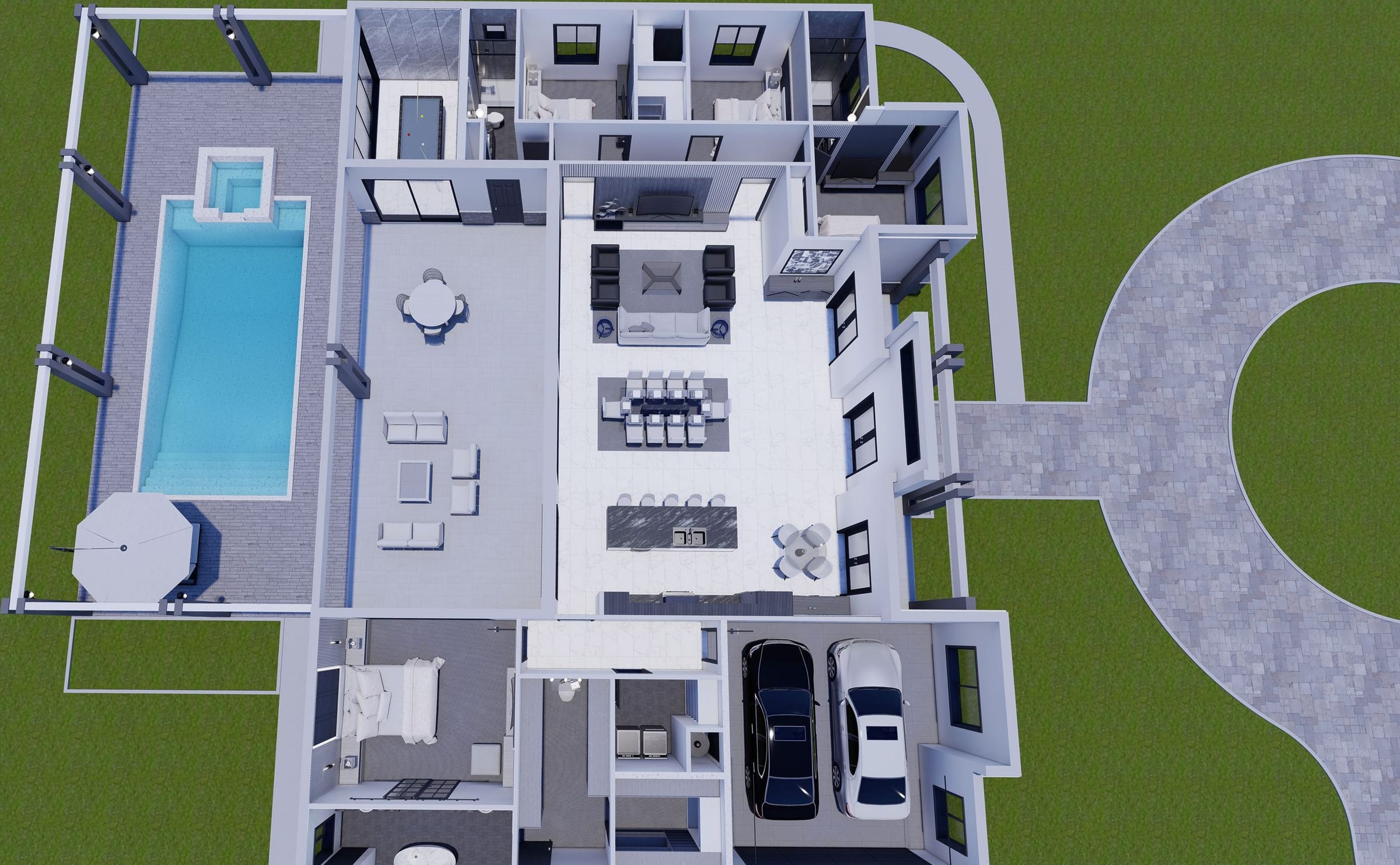 Aion M1 3D floor plan, side view