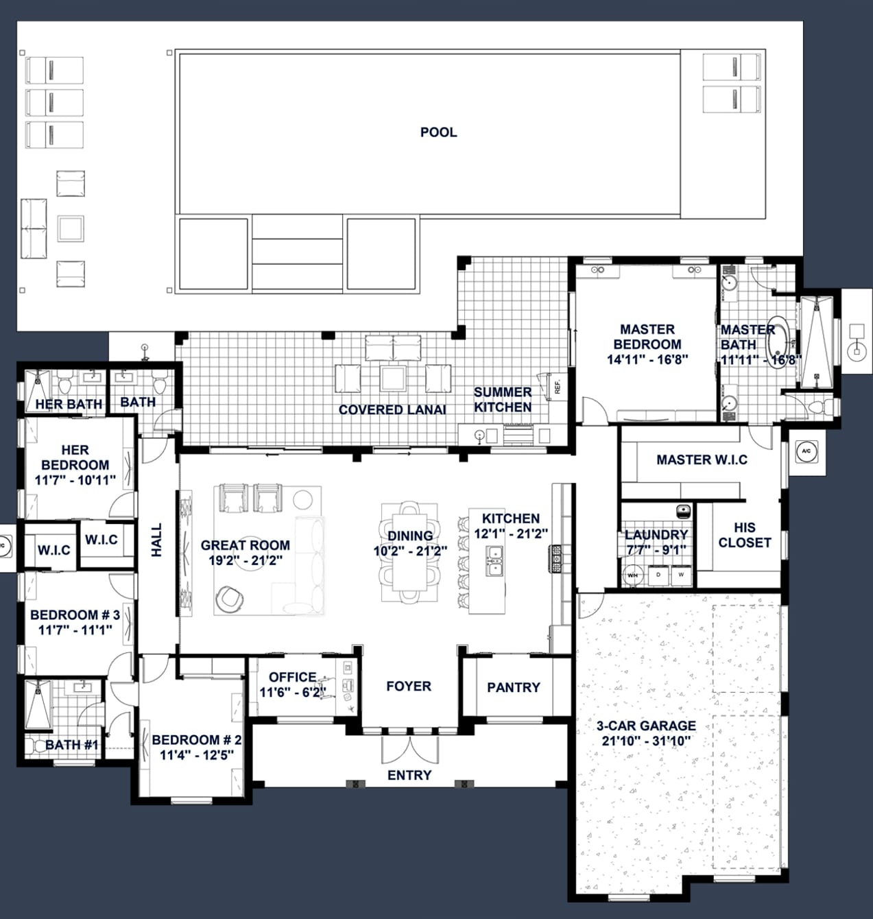 Aion M2 2D floor plan with dimensions