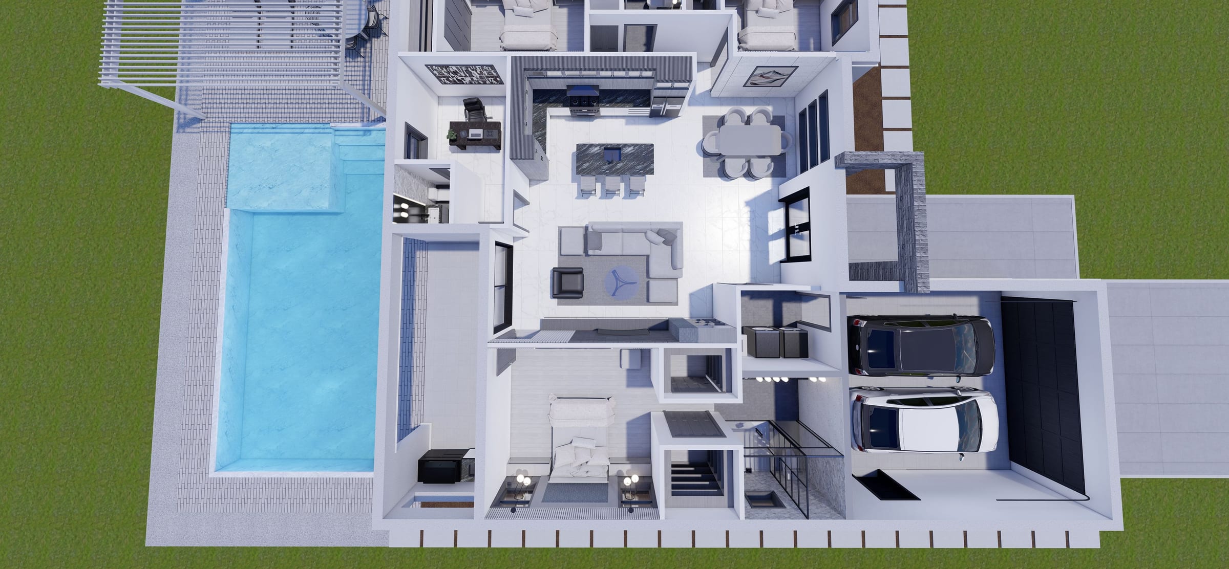 Alcyone M2 3D floor plan, side view