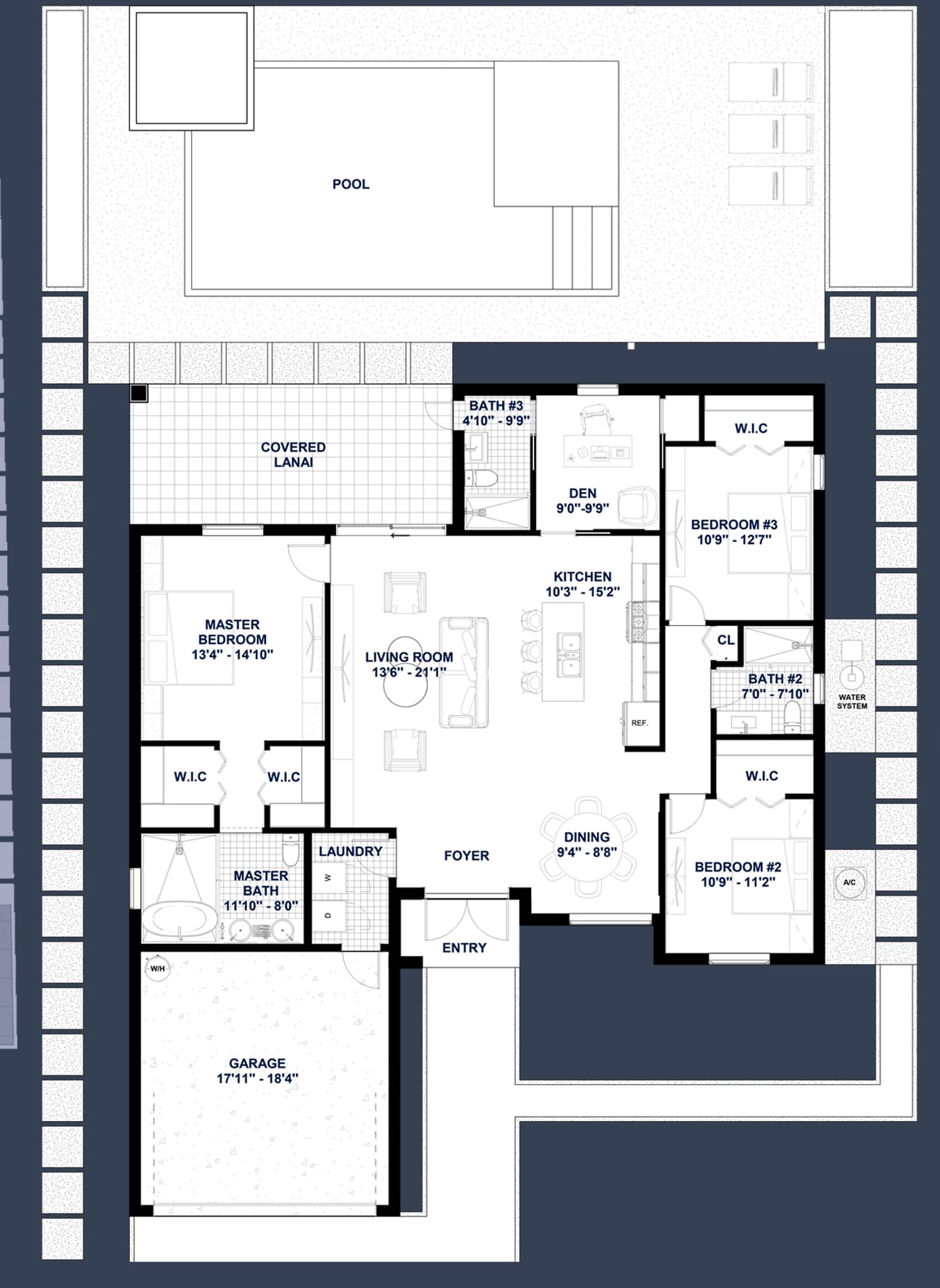 Alcyone 2D floor plan with dimensions