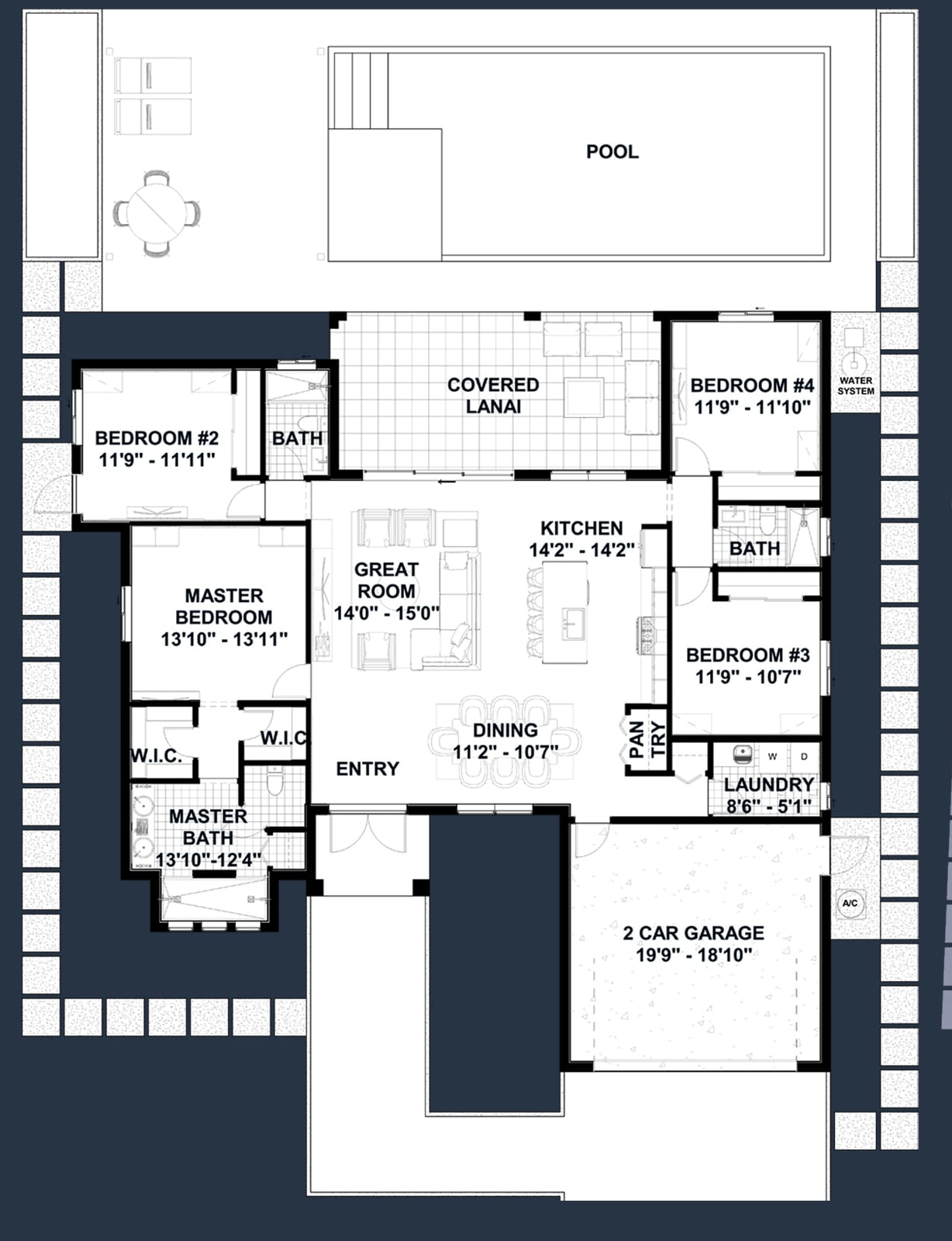 Alke 2D floor plan with dimensions