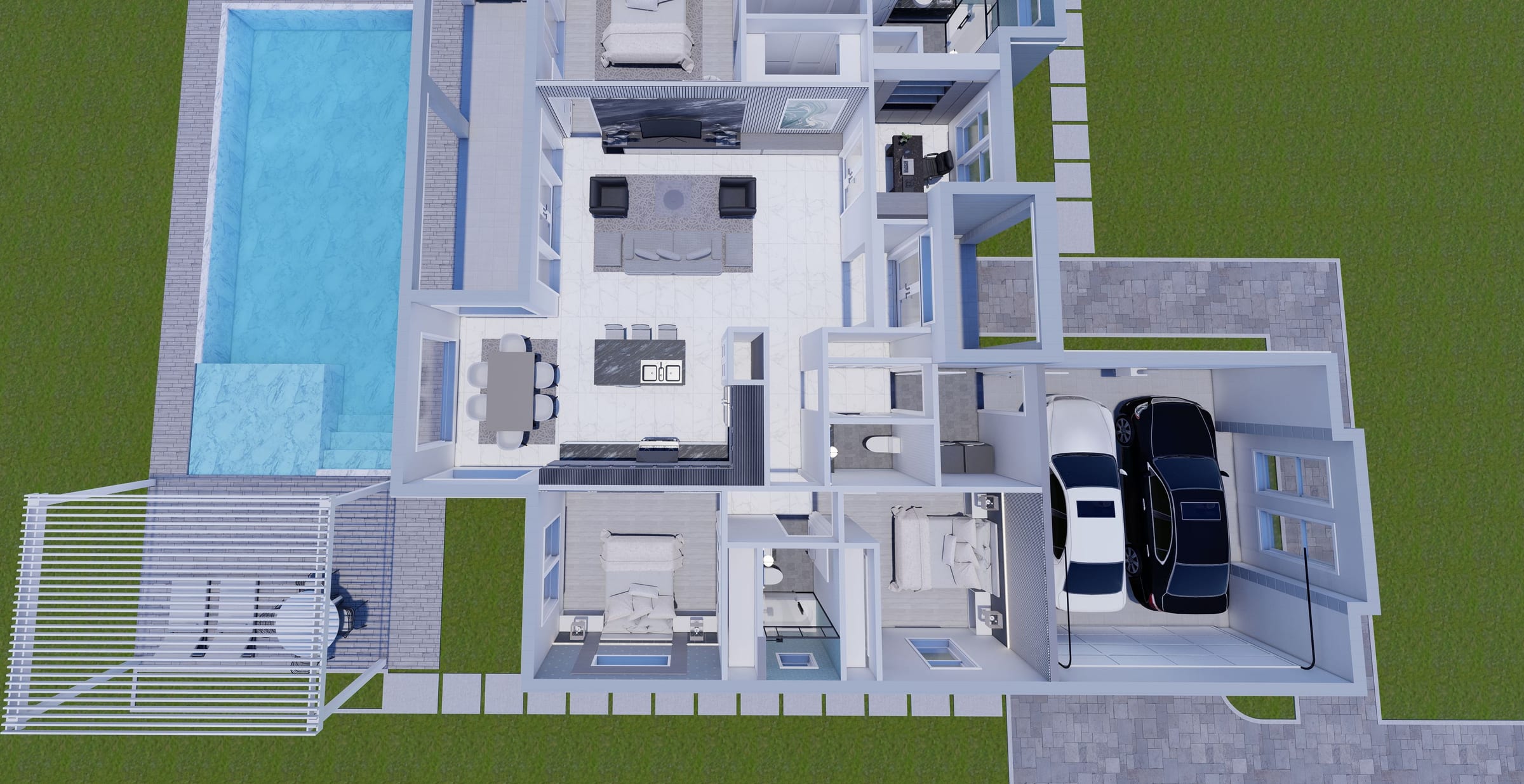 Alpheus 3D floor plan, side view