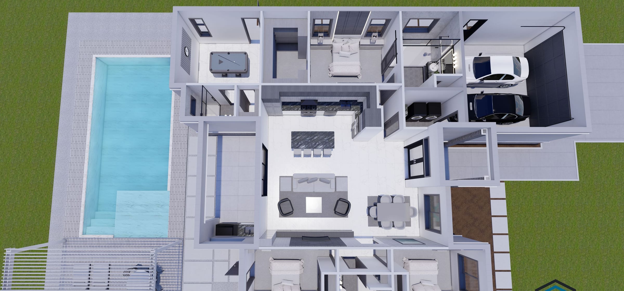 Amantea M3 3D floor plan, side view