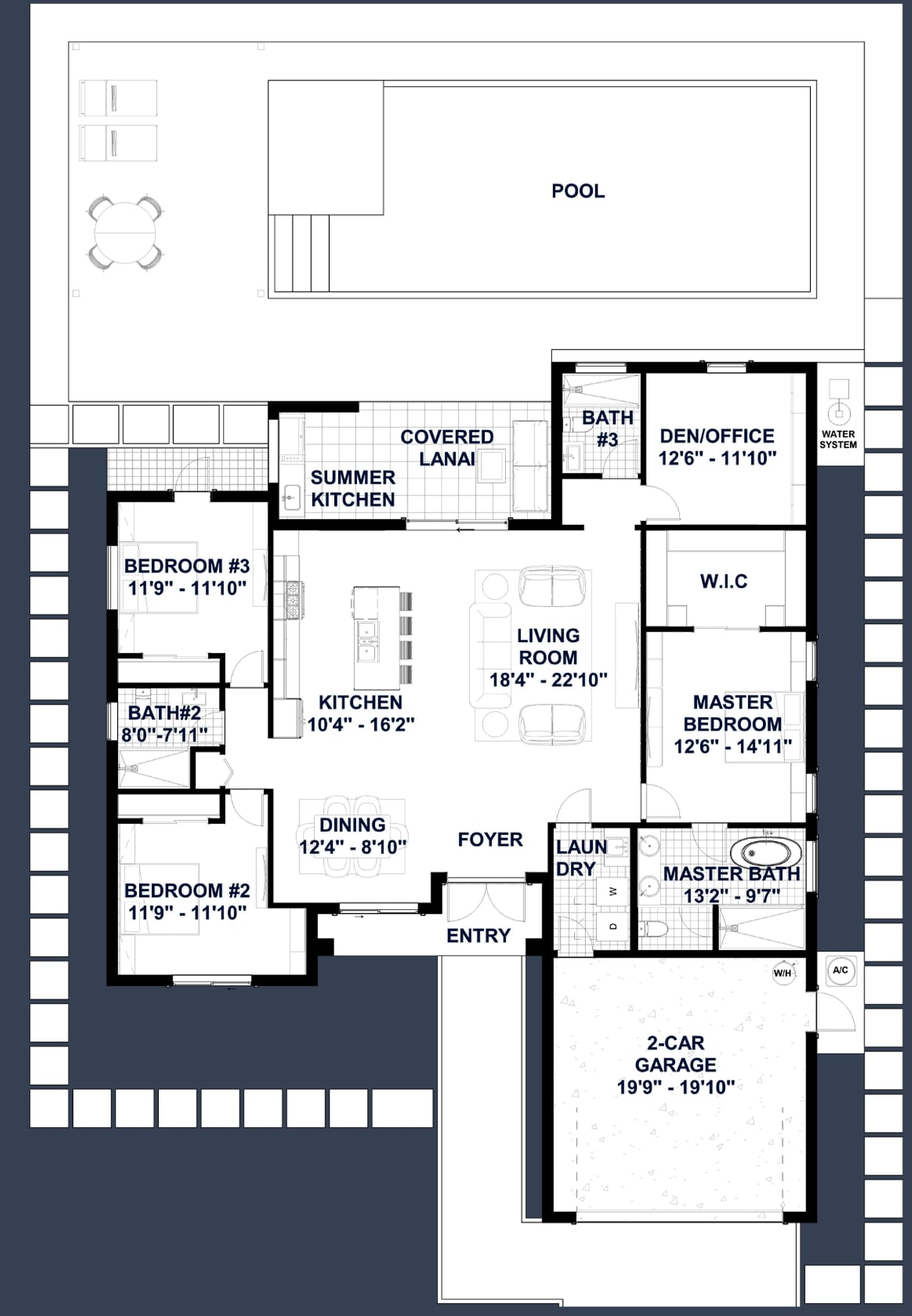 Amantea M4 2D floor plan with dimensions