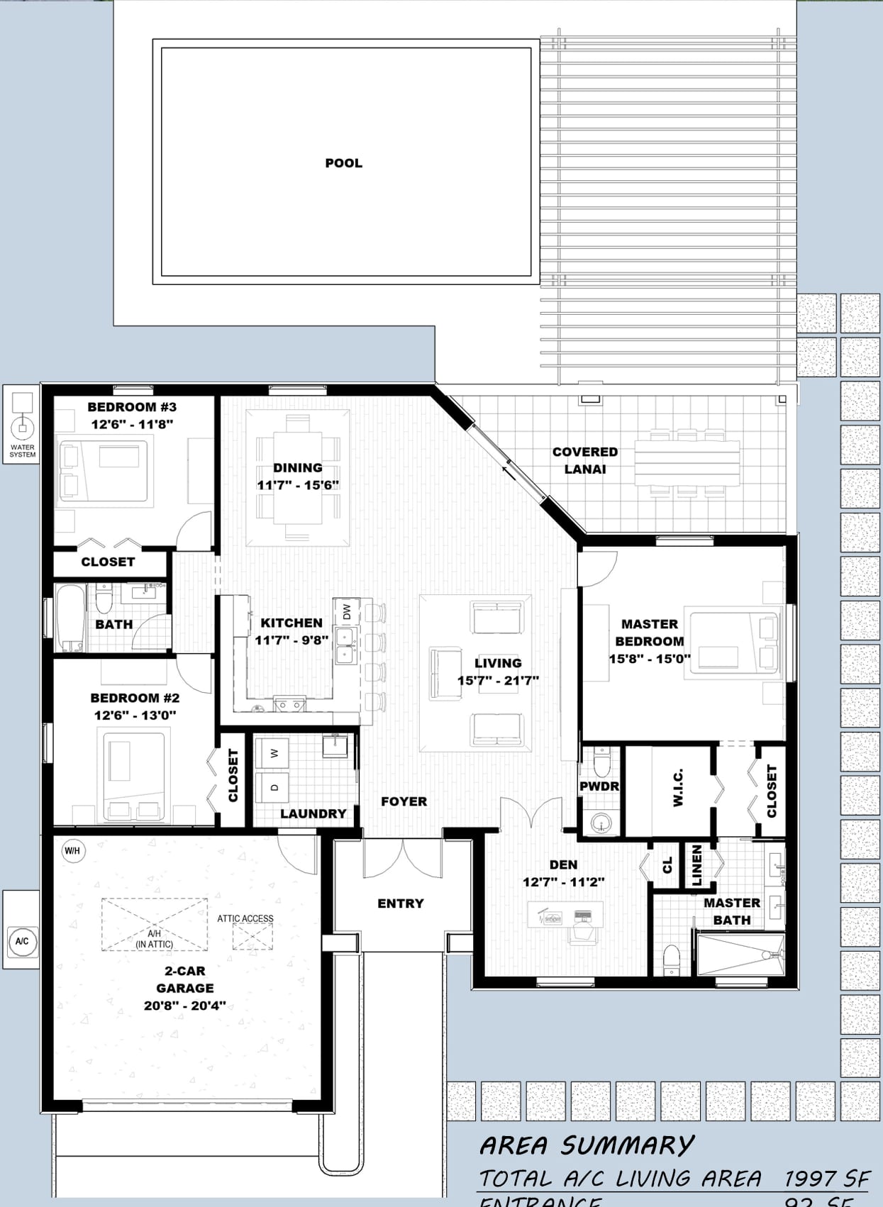 Amymone M2 2D floor plan with dimensions