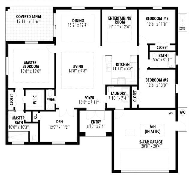Amymone M3 2D floor plan with dimensions