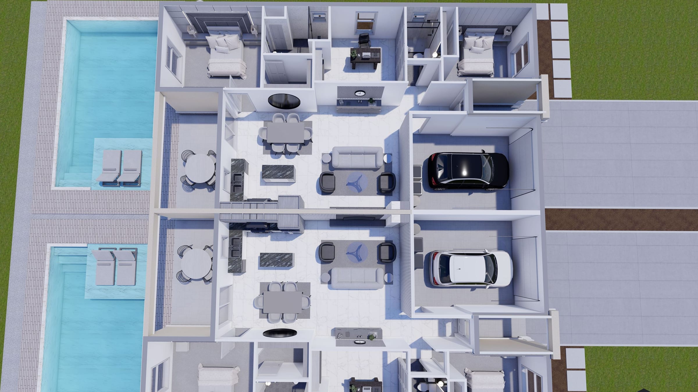 Angelia M1 3D floor plan, side view