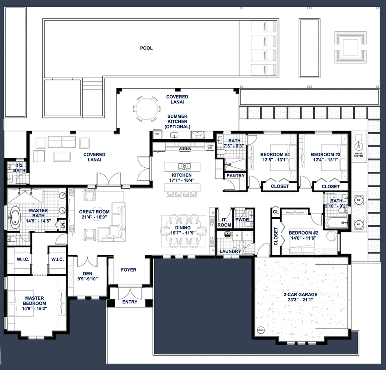 Antadre 2D floor plan with dimensions