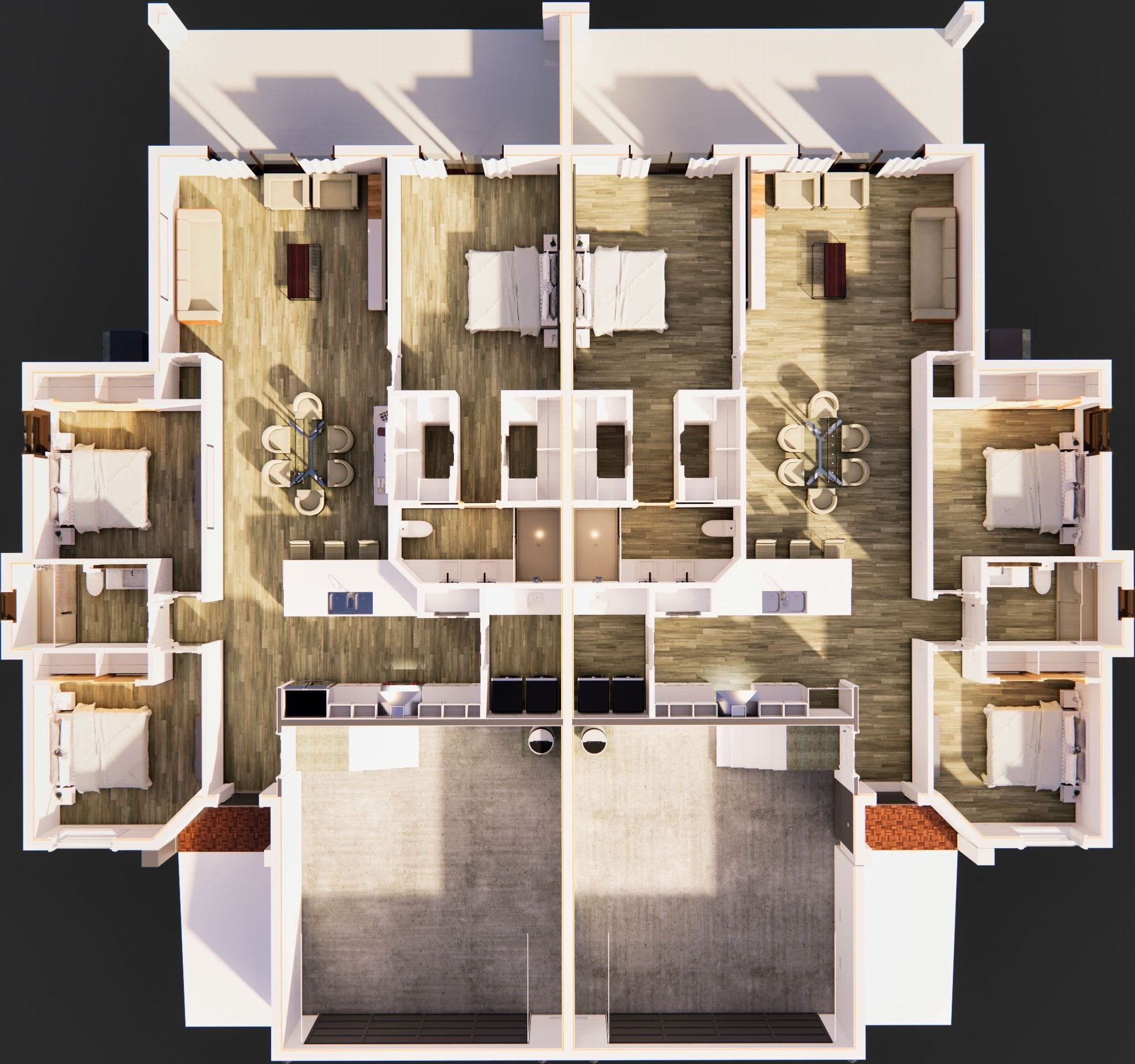 Antheia 3D floor plan, top-down
