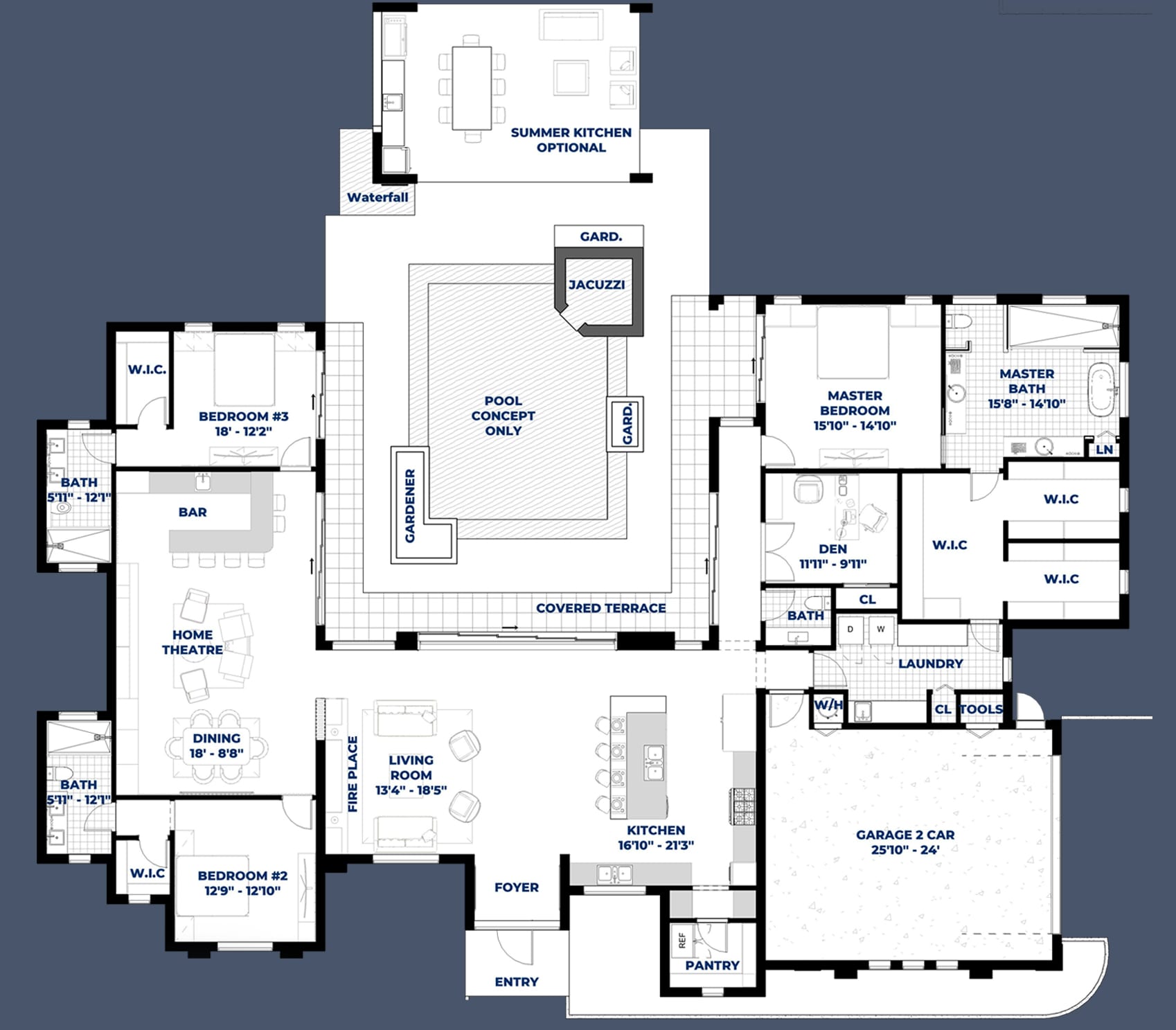 Anthousai 2D floor plan with dimensions