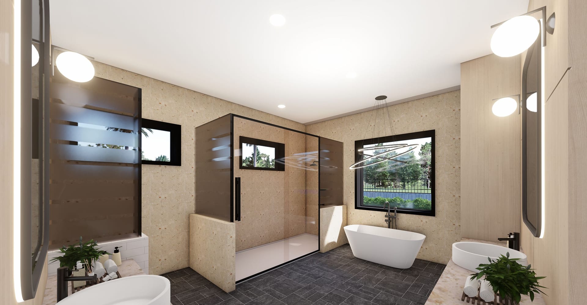 Anthousai master bath