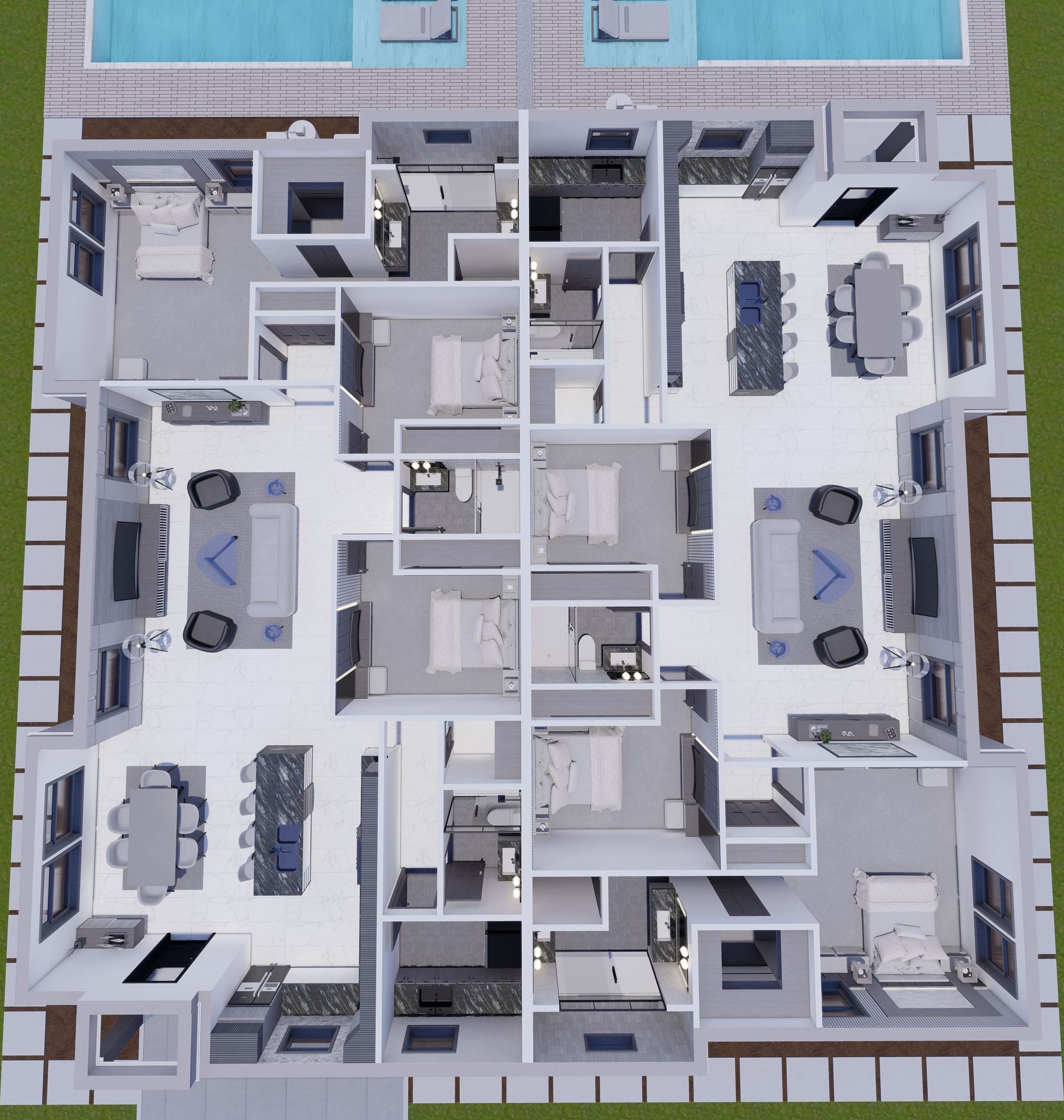 Aoide M1 3D floor plan, top-down