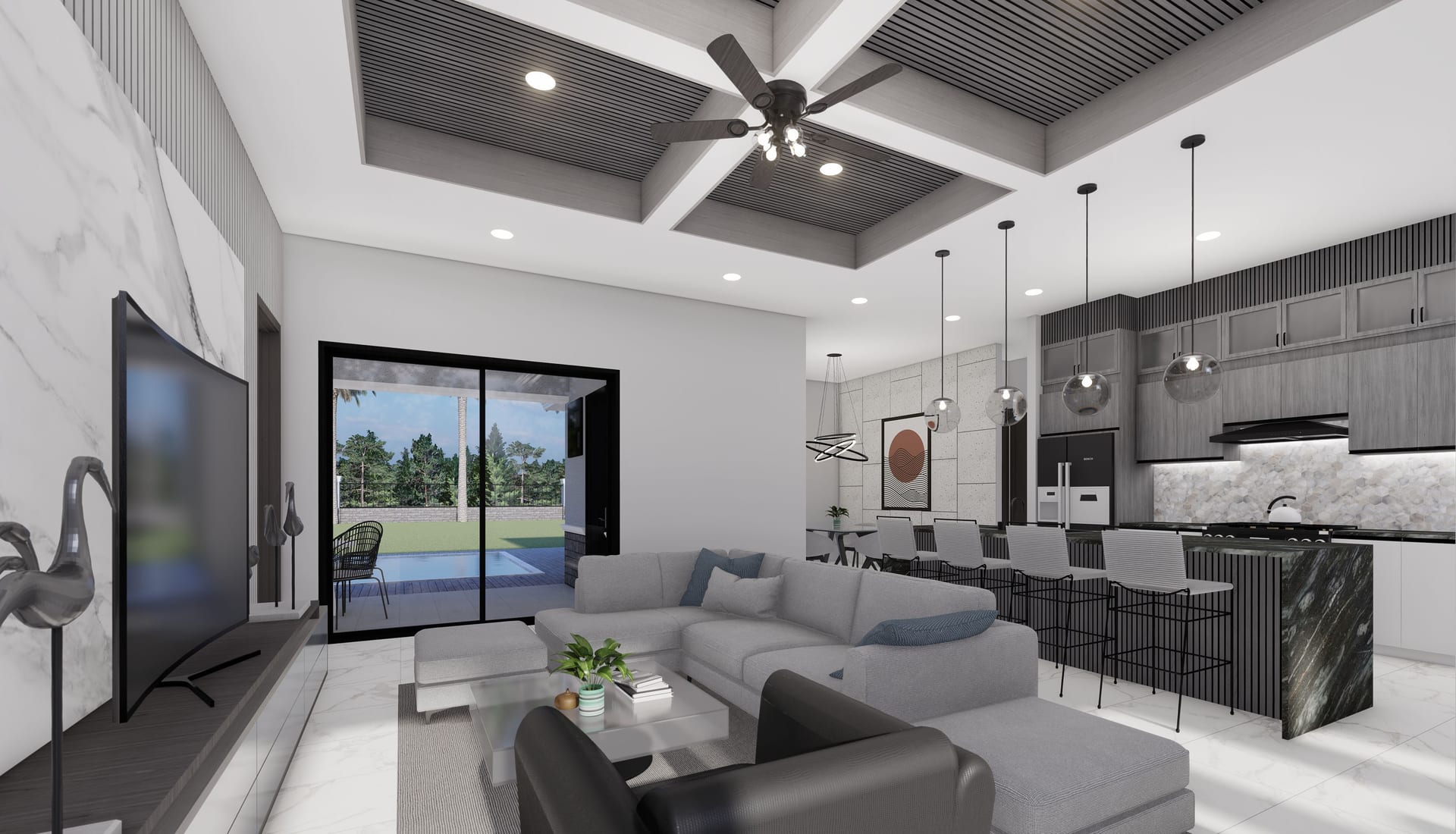 Arae living area, alternate view