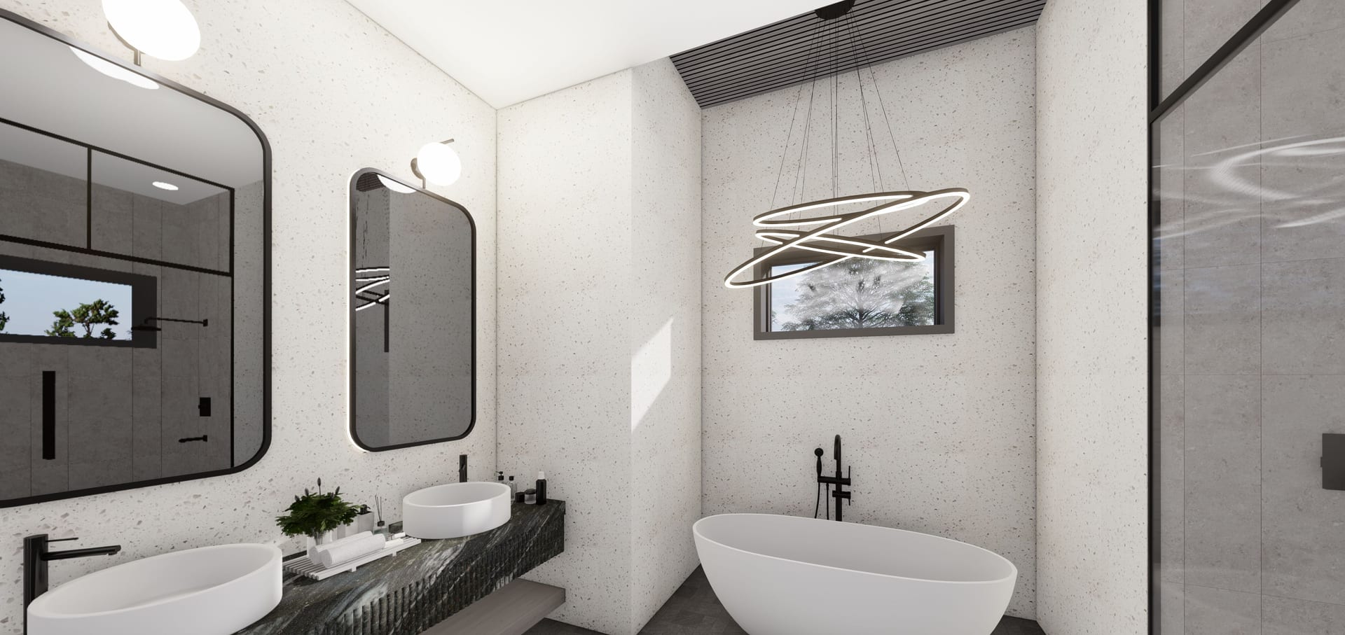 Arae master bath