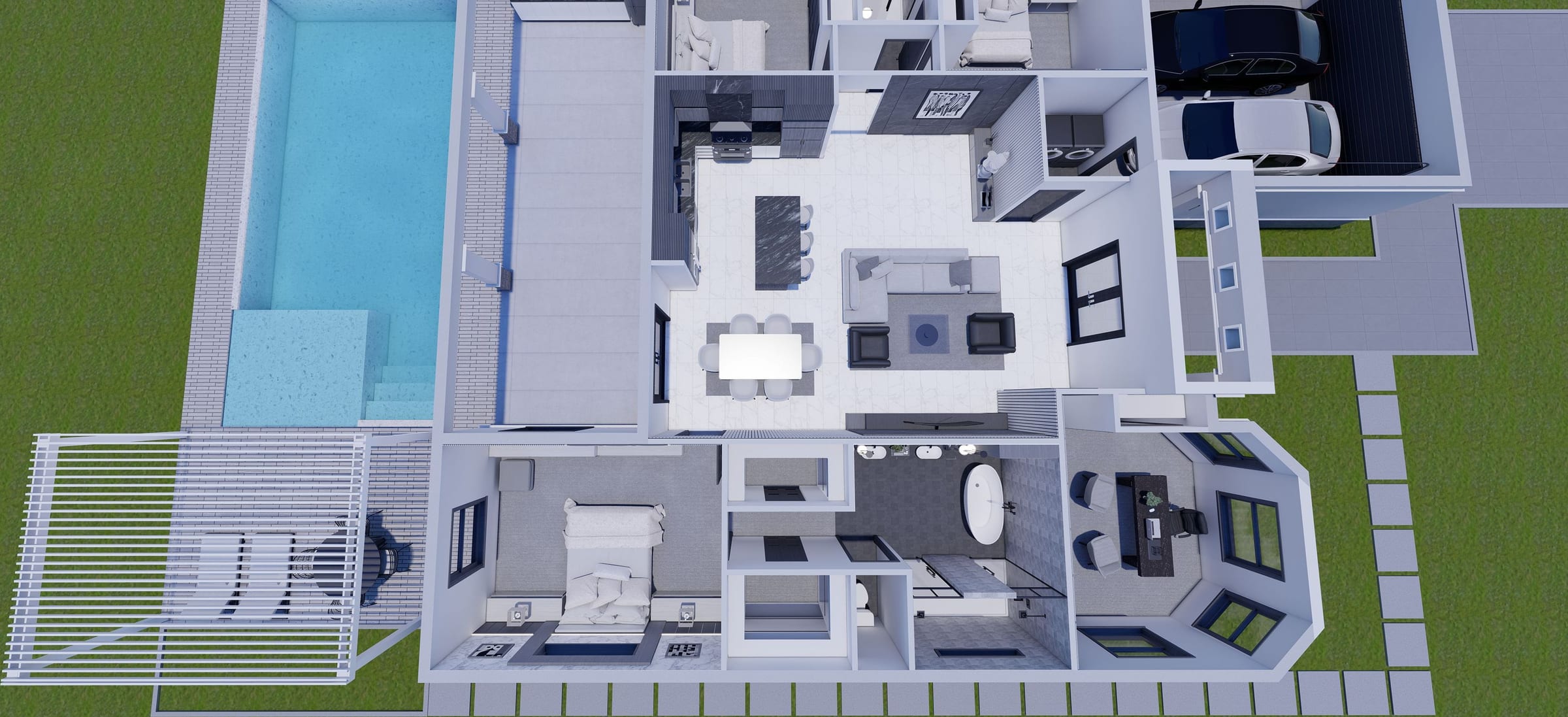 Argus M3 3D floor plan, side view