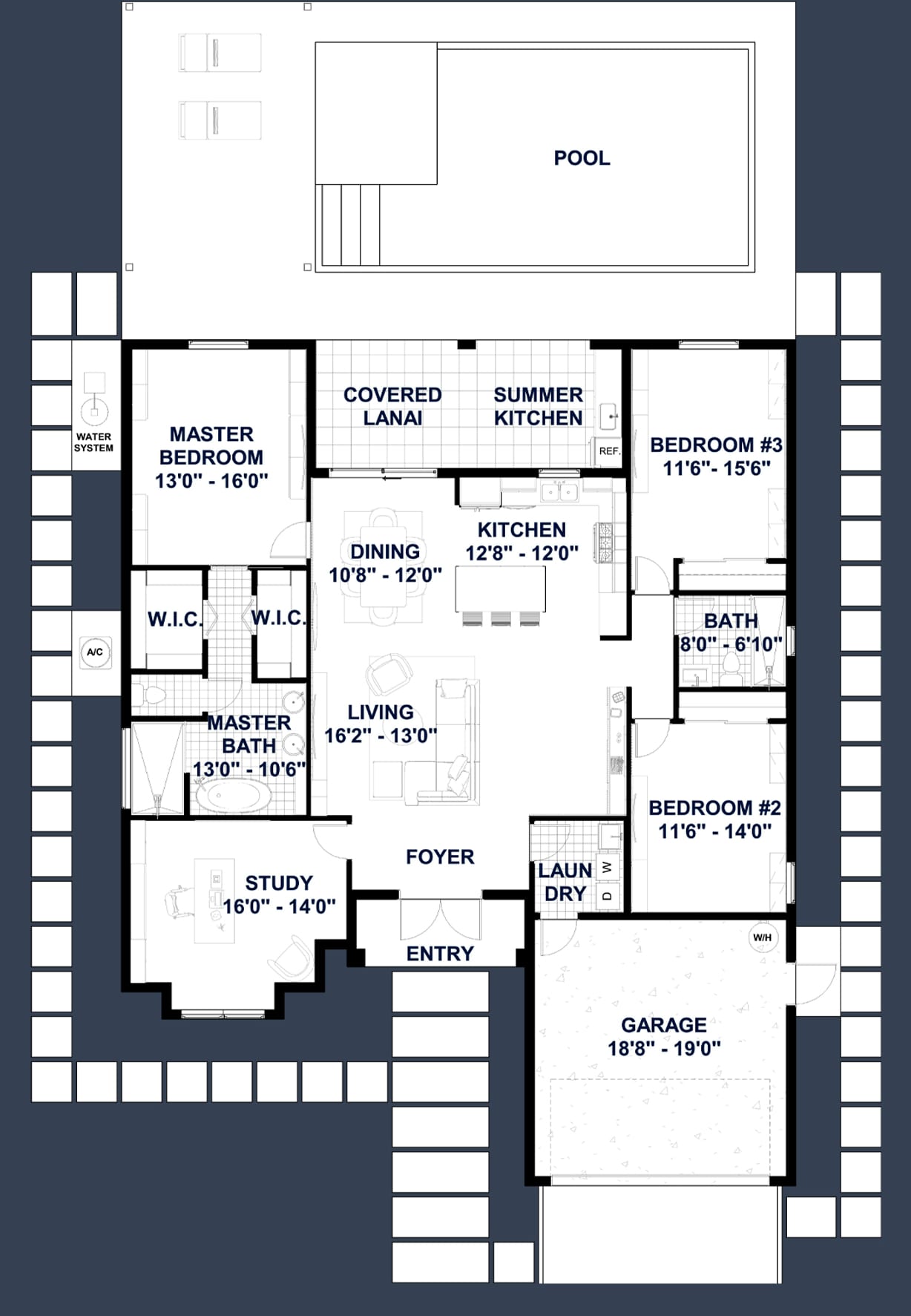 Argus M4 2D floor plan with dimensions
