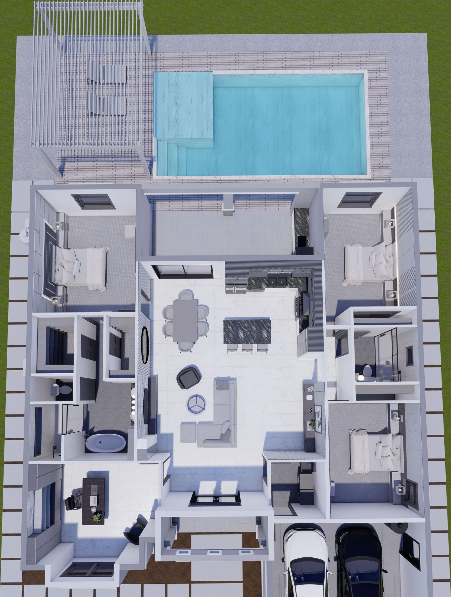 Argus M4 3D floor plan, top-down