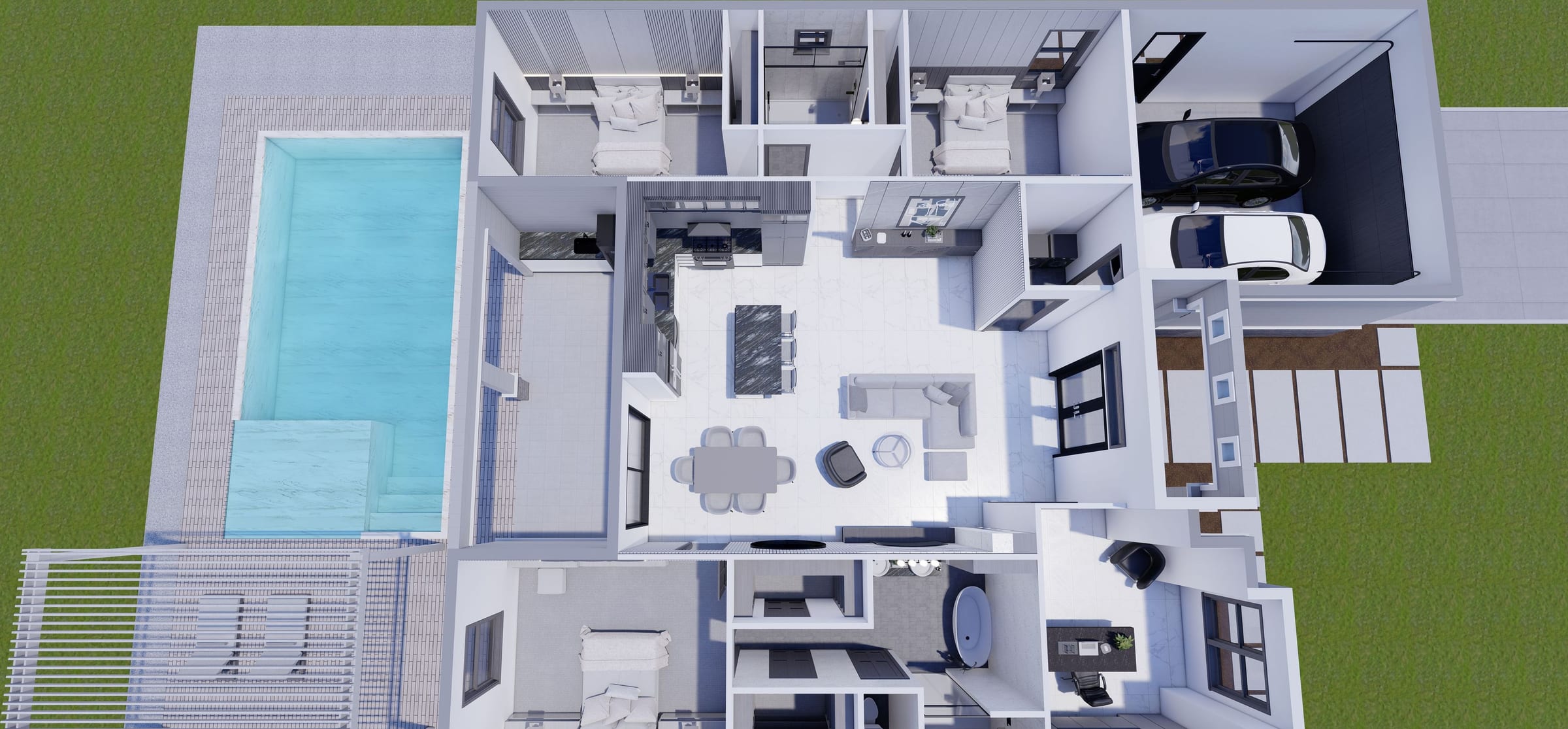 Argus M4 3D floor plan, side view