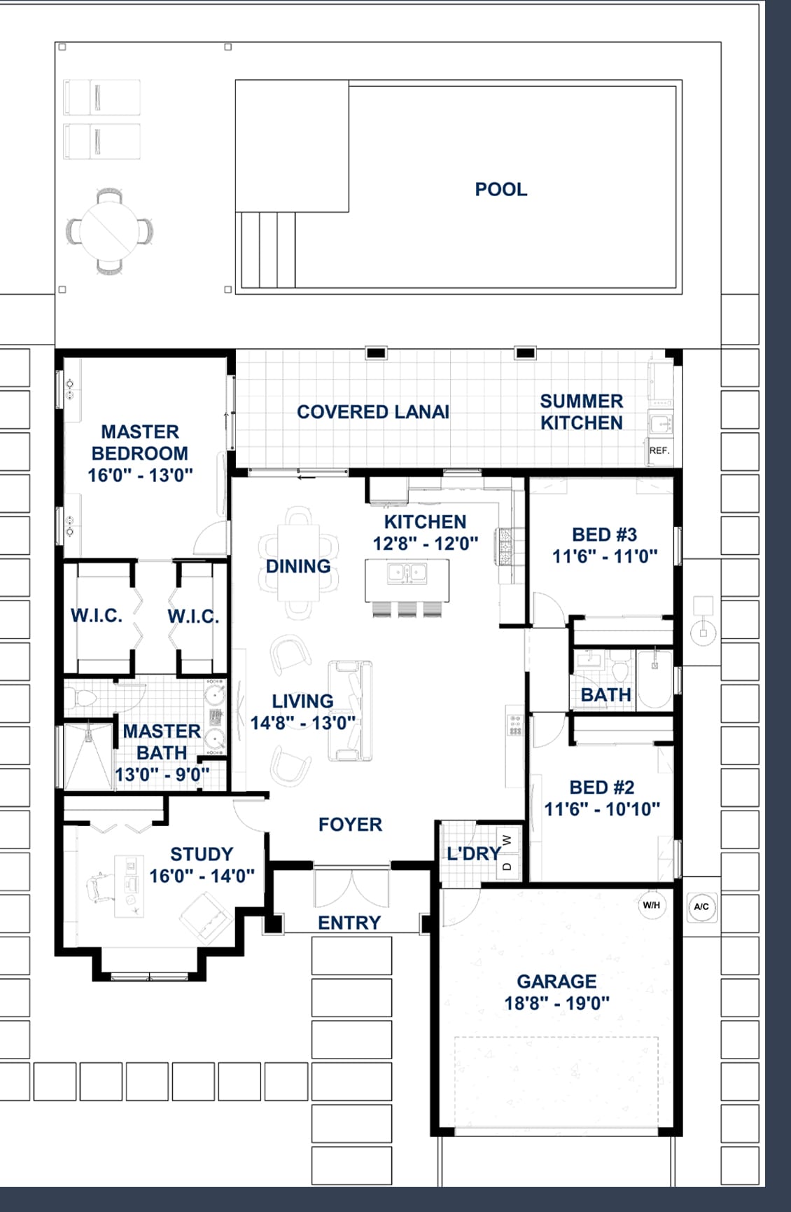 Argus OP3 2D floor plan with dimensions