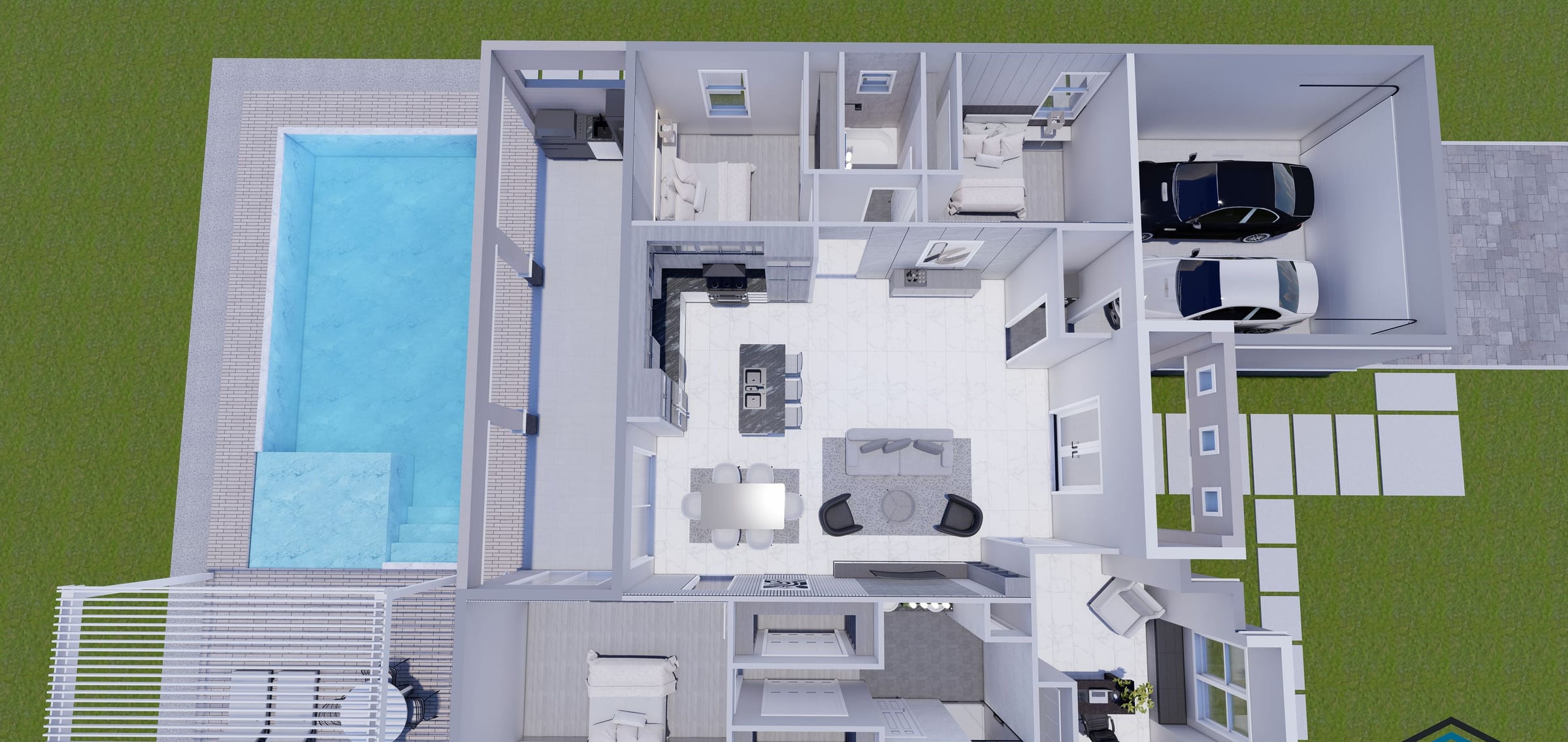 Argus OP3 3D floor plan, side view
