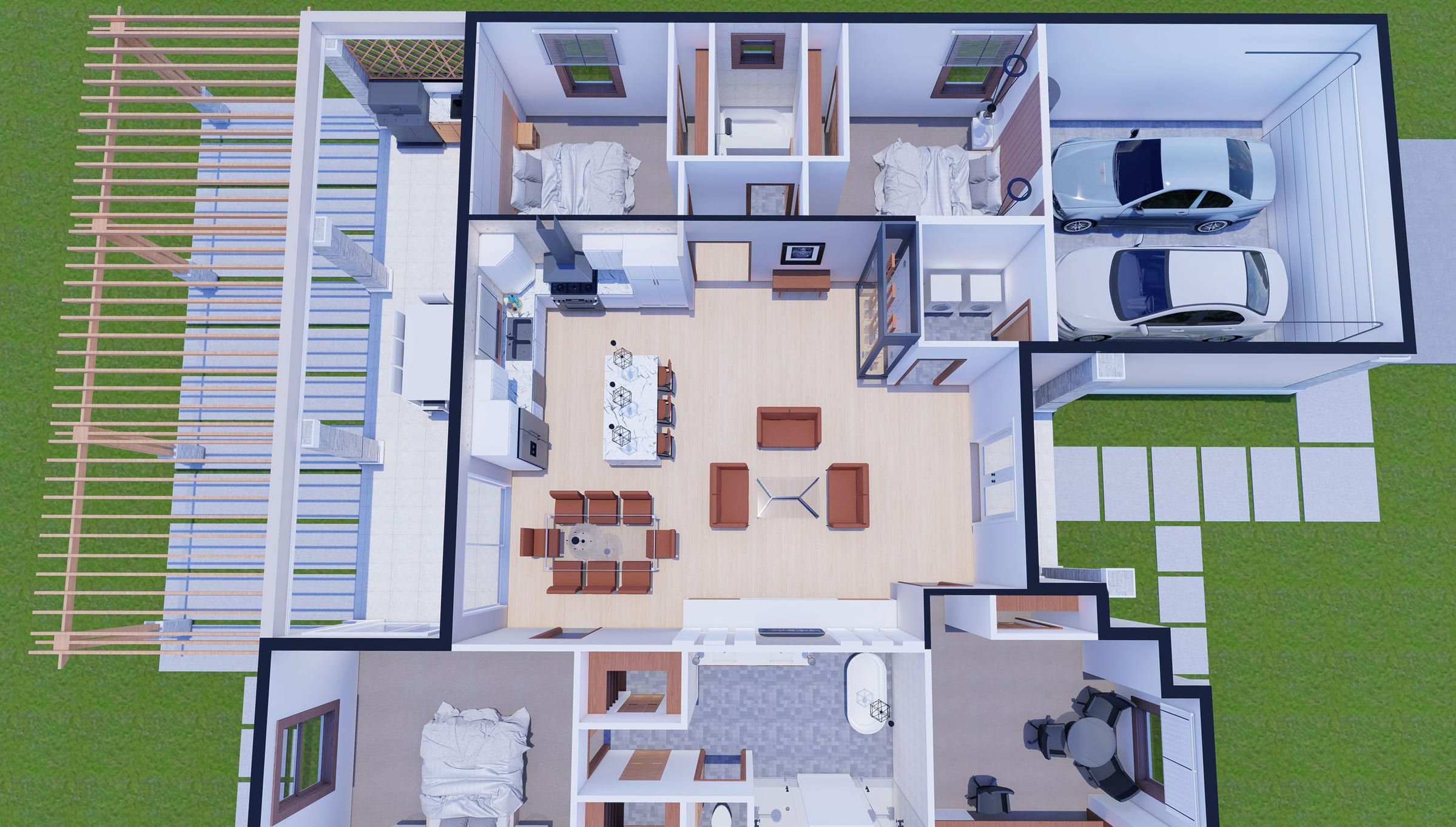 Argus 3D floor plan, side view