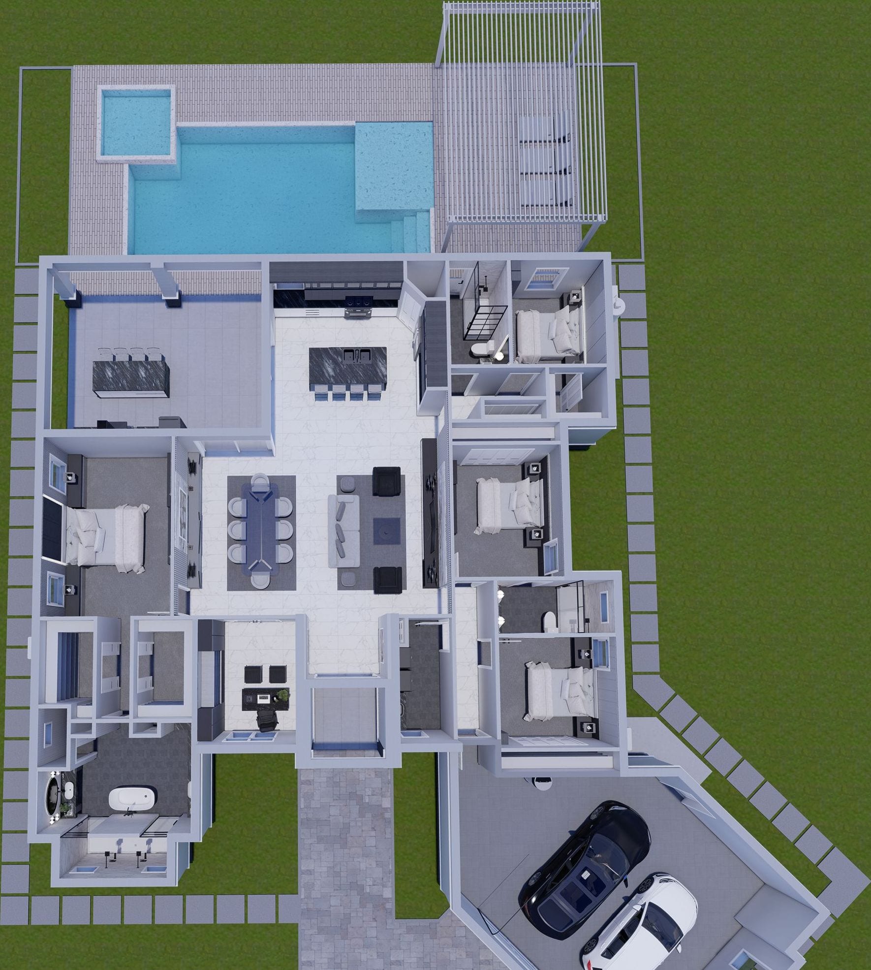 Argyron 3D floor plan, top-down