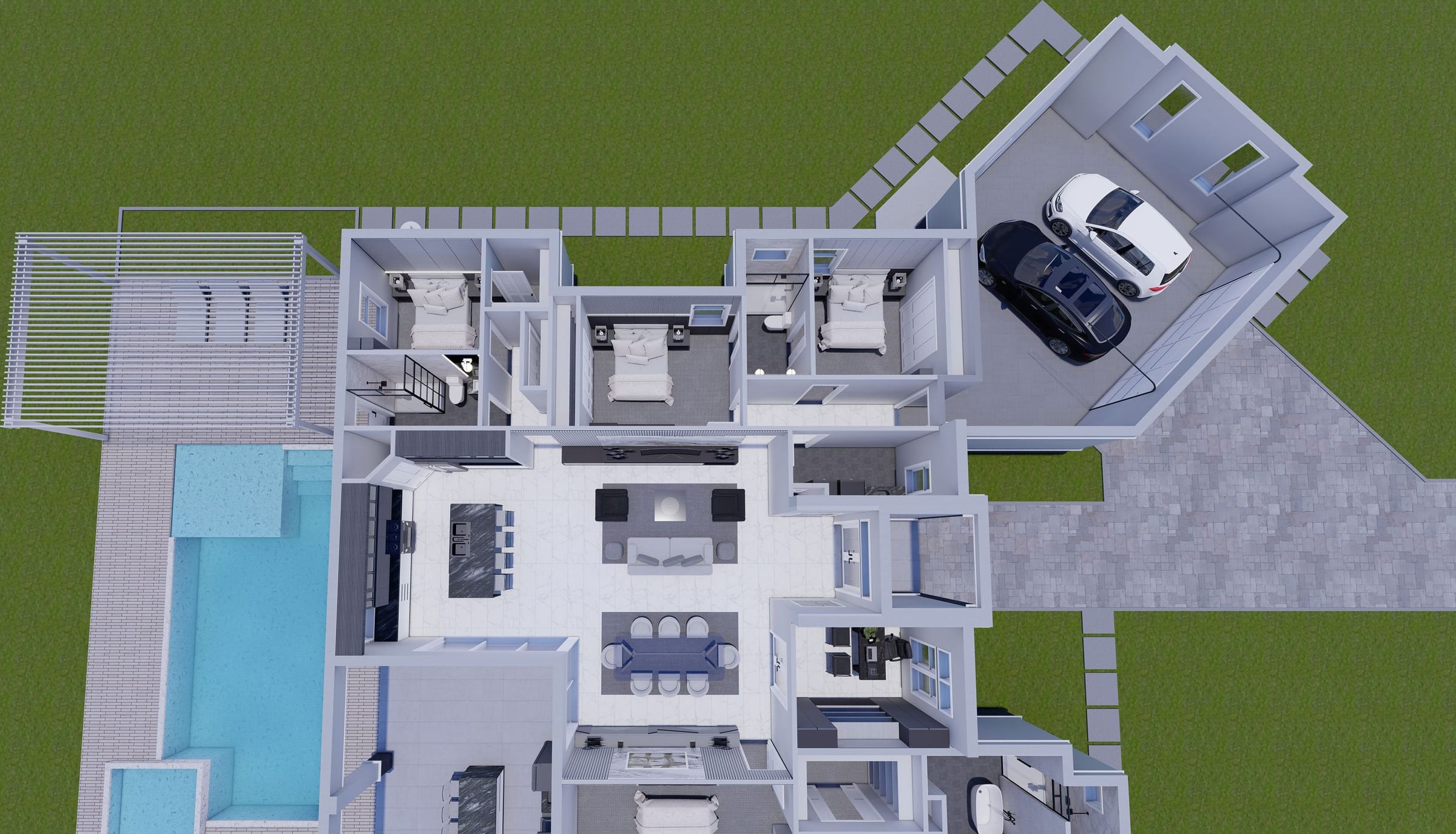Argyron 3D floor plan, side view