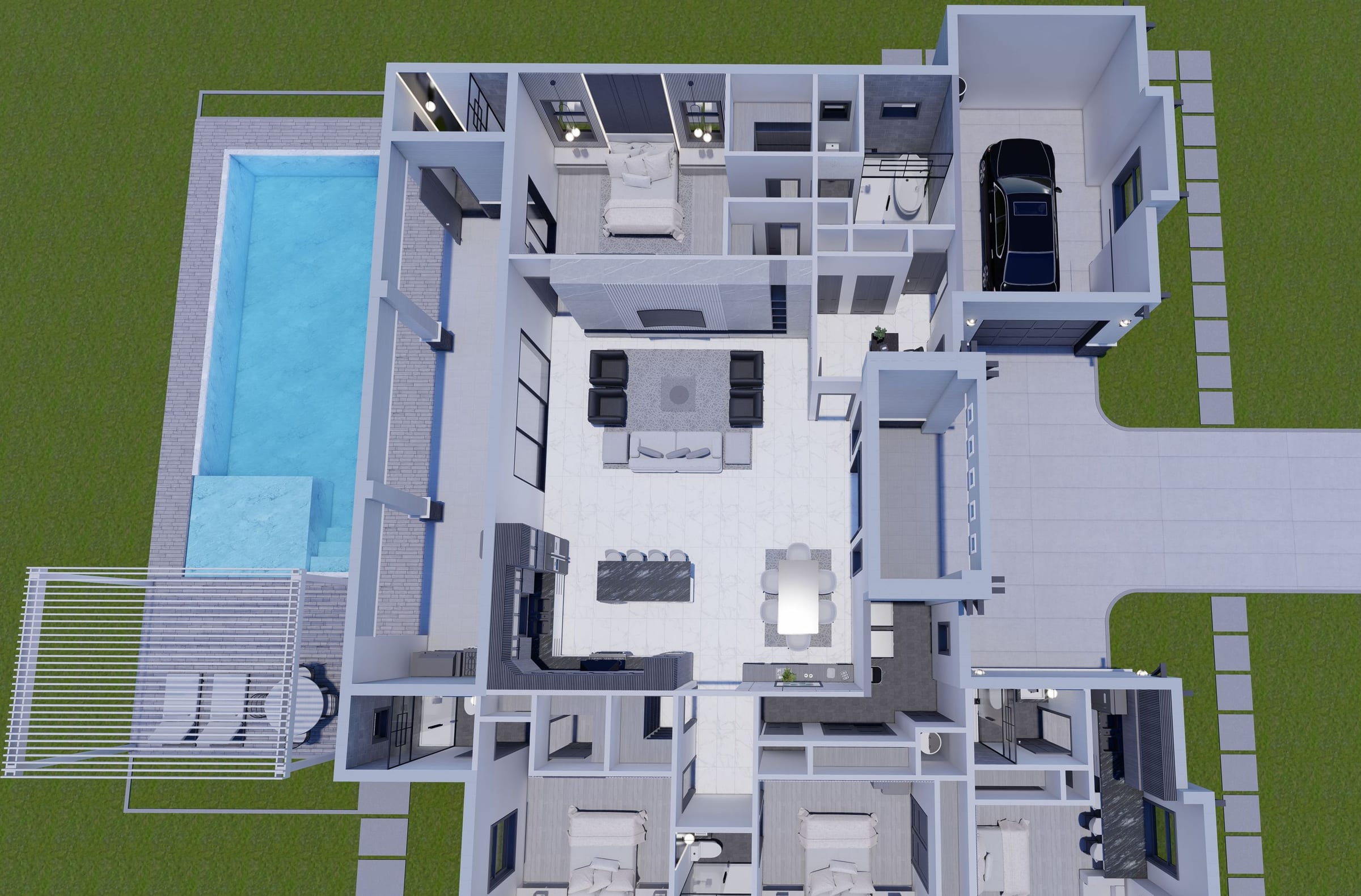 Arktos M1 3D floor plan, side view