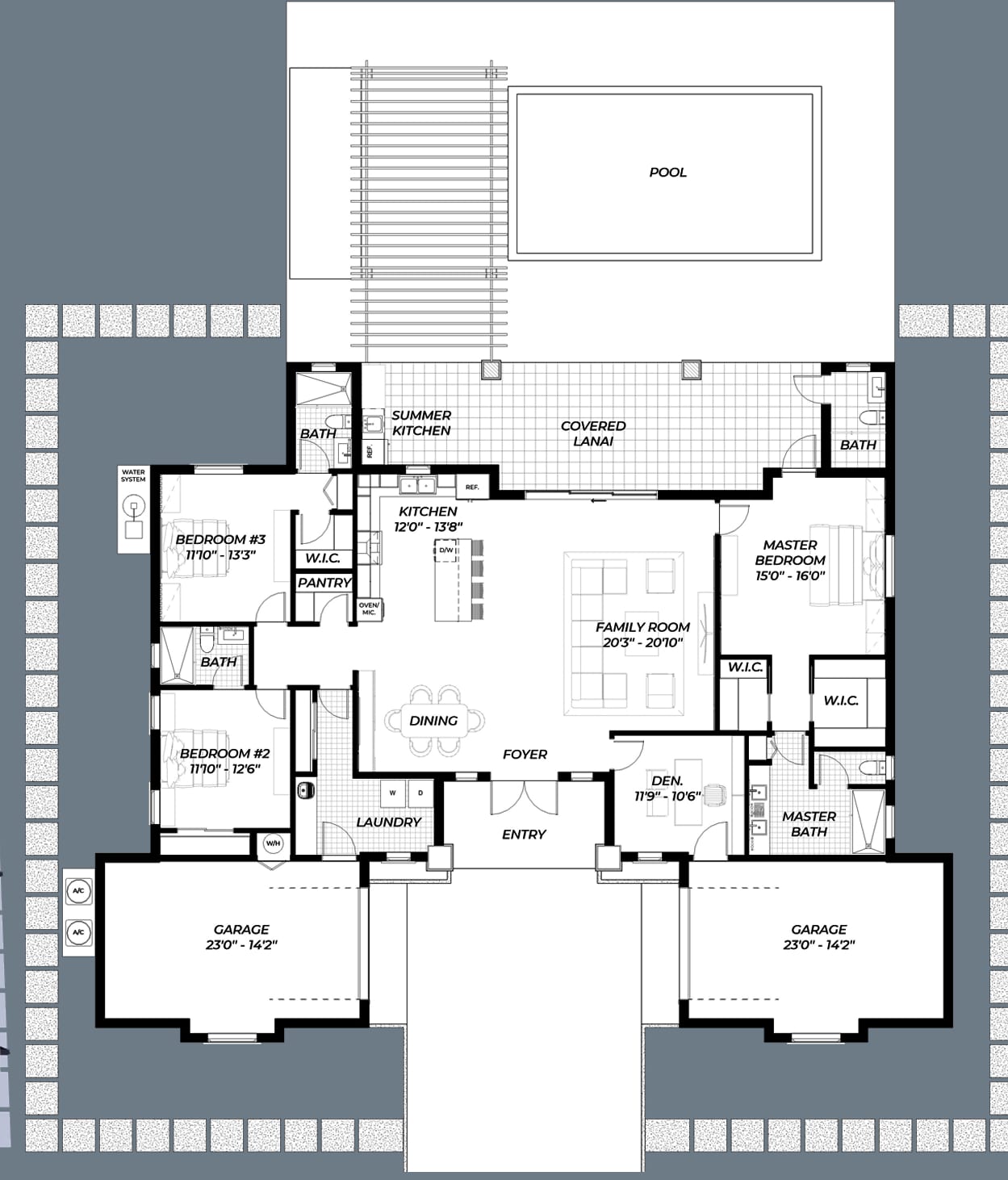 Arktos 2D floor plan with dimensions