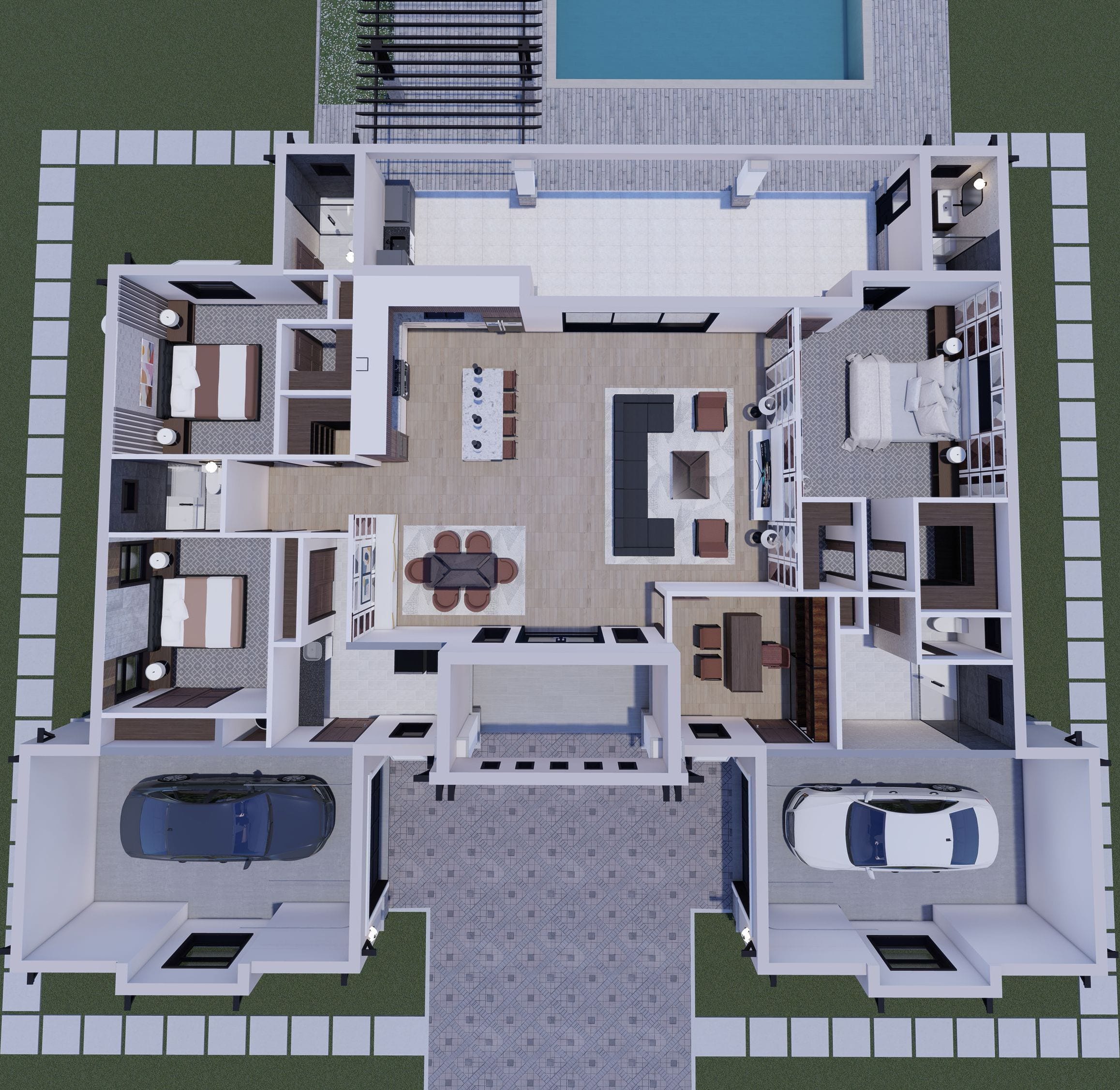 Arktos 3D floor plan, top-down