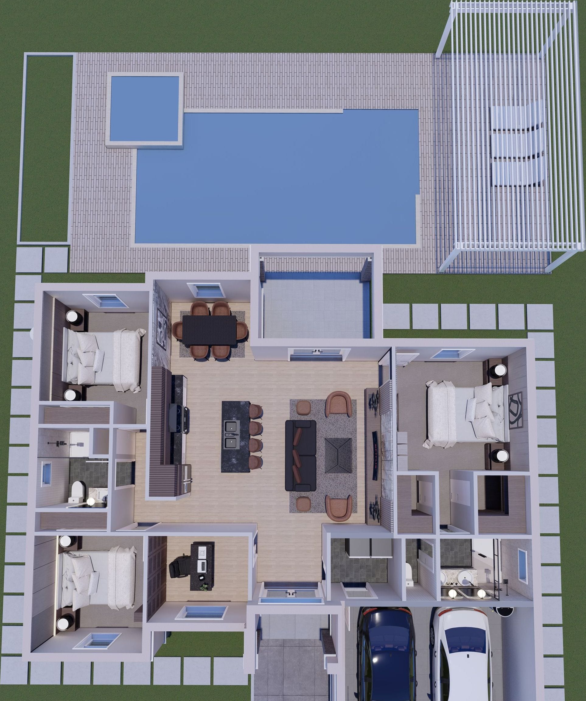 Asterion 3D floor plan, top-down
