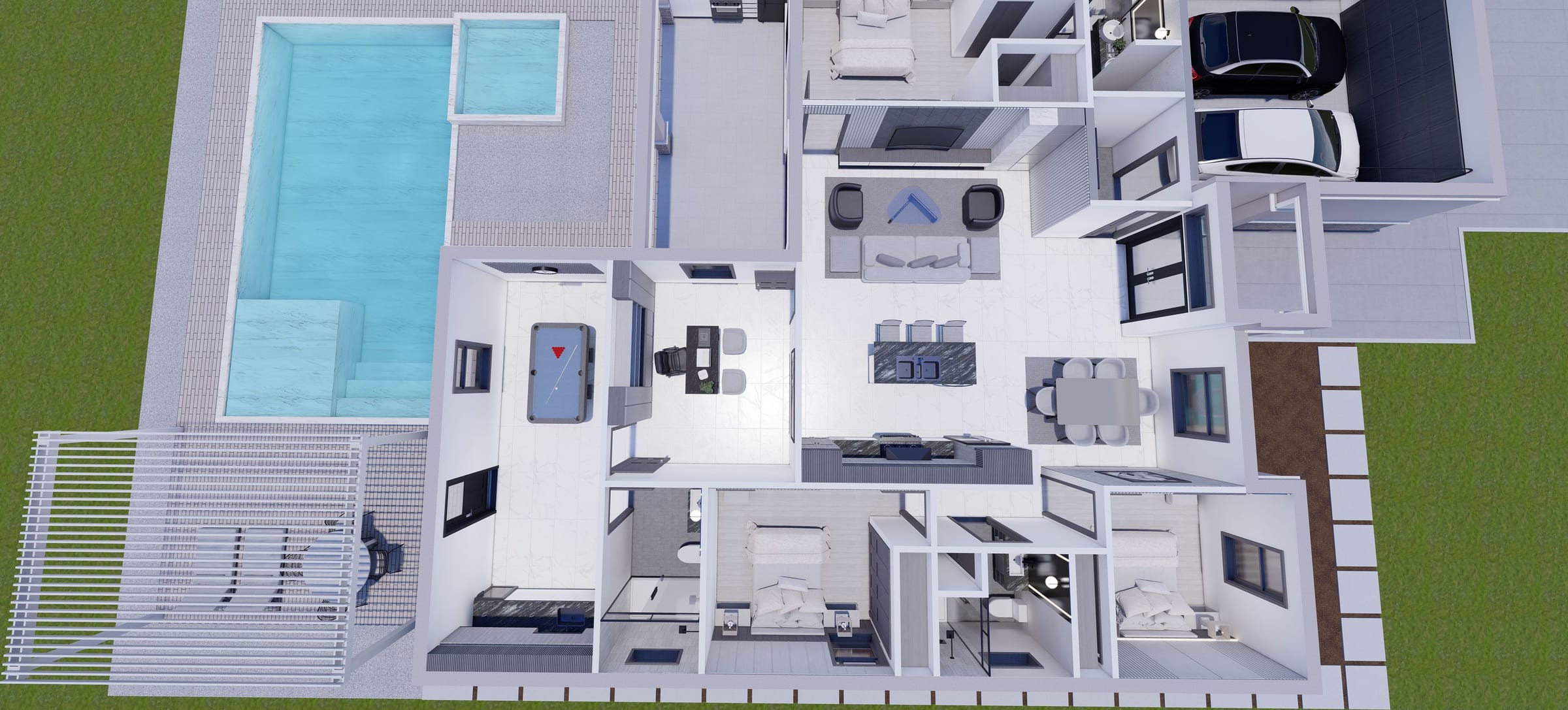 Astrape 3D floor plan, side view