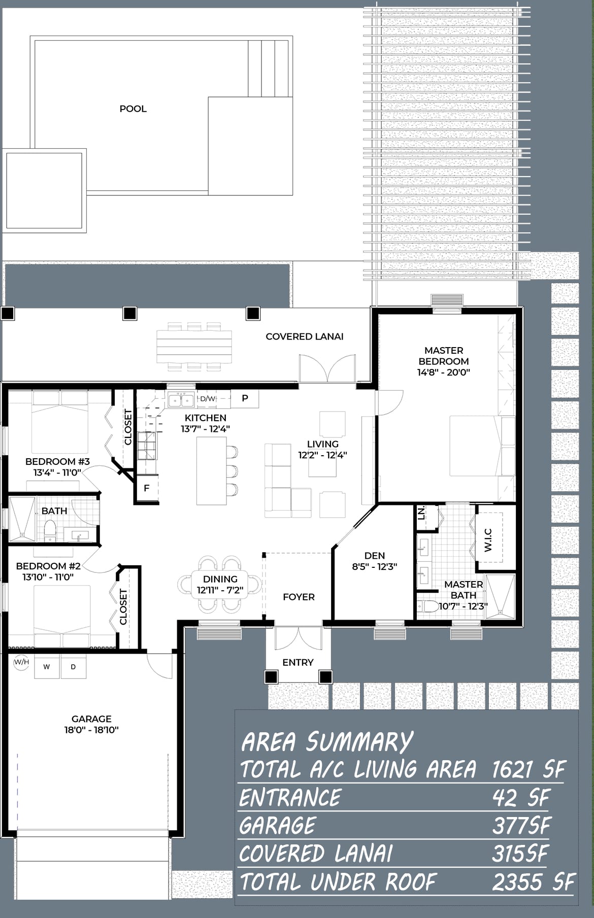 Atalanta M1 2D floor plan with dimensions