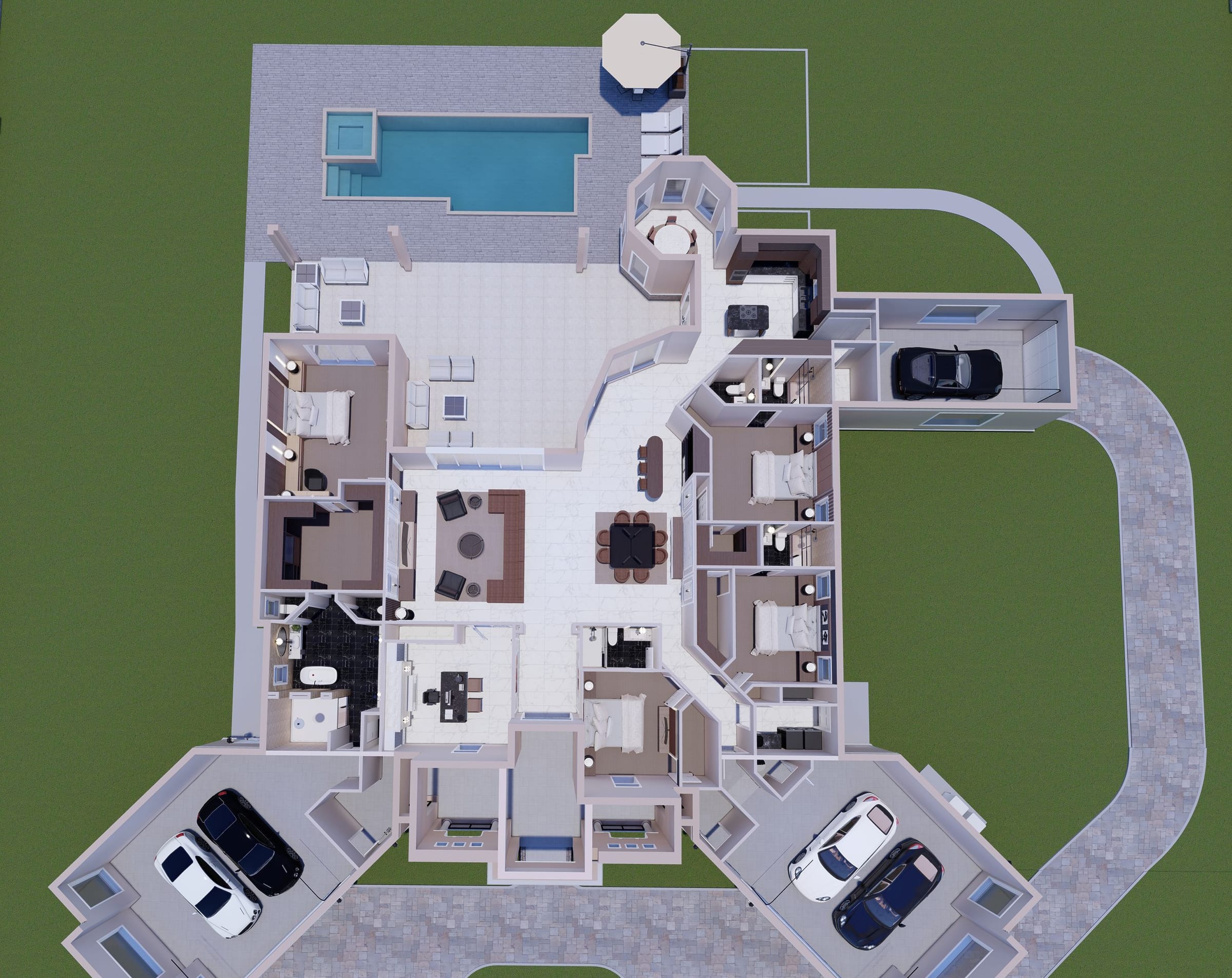 Attis 3D floor plan, top-down