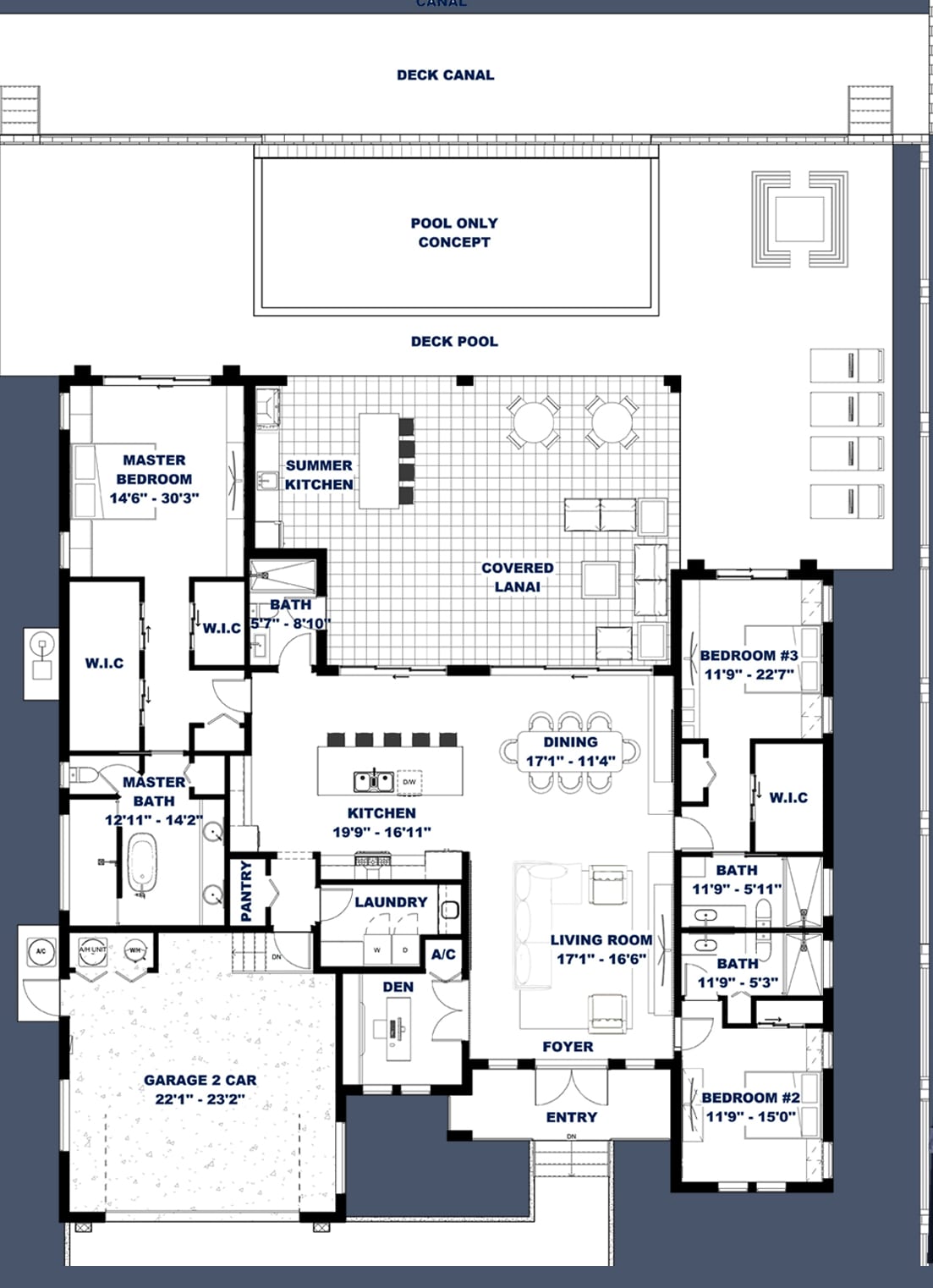 Aurai 2D floor plan with dimensions